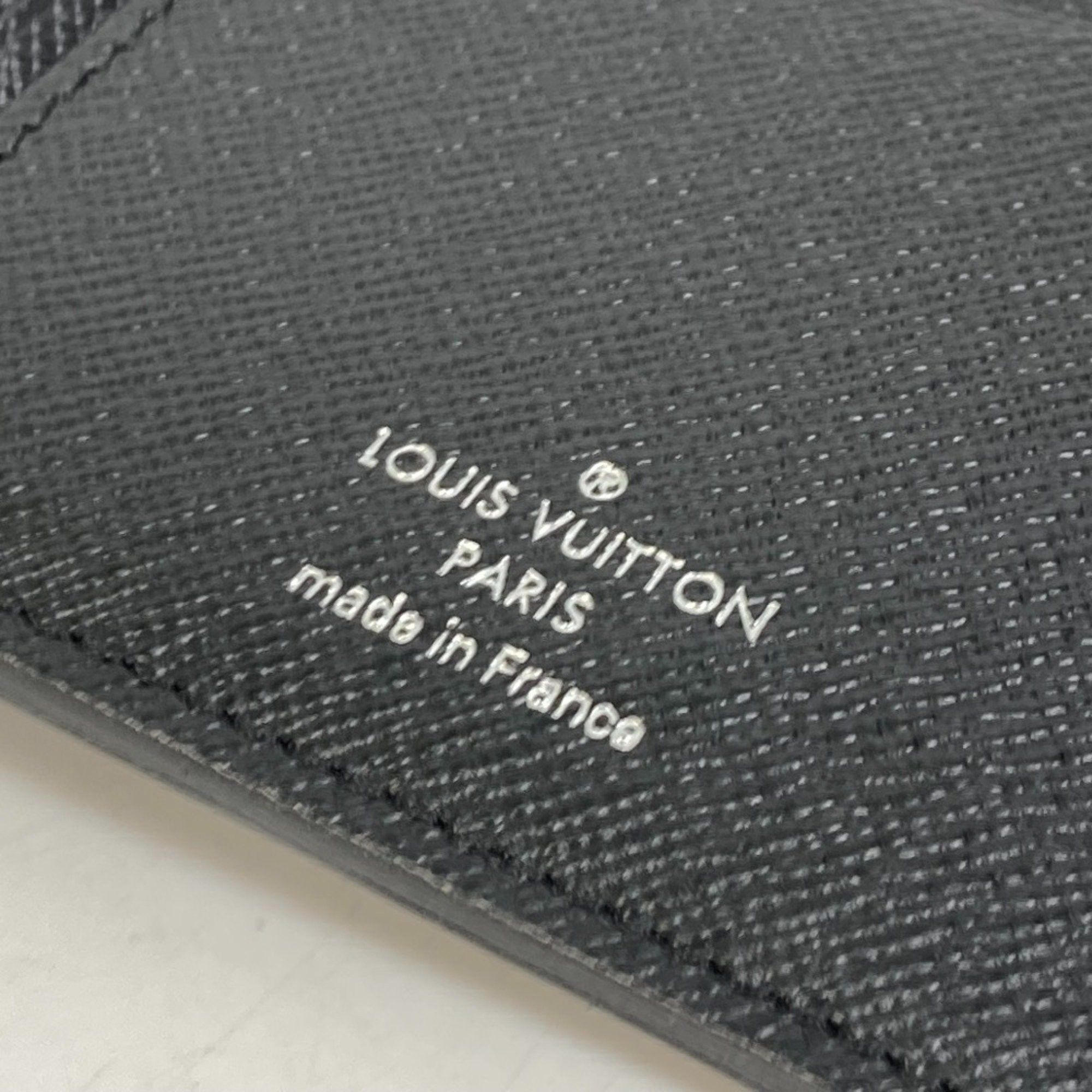 Louis Vuitton Louis Vuitton N62655 Damier Graphite Old model Bi-fold Long Wallet Black Size ONE SIZE - 9 Thumbnail