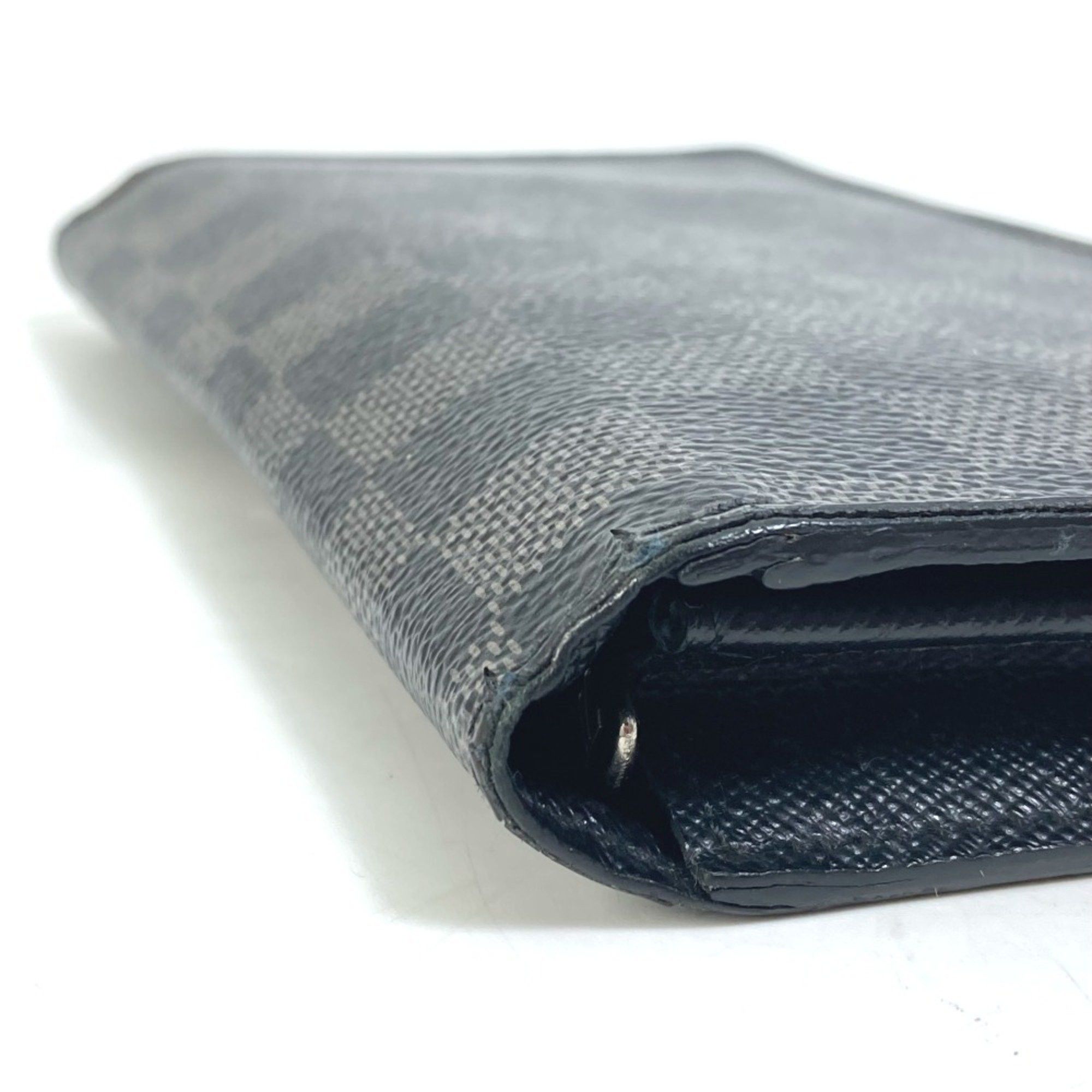 Louis Vuitton Louis Vuitton N62655 Damier Graphite Old model Bi-fold Long Wallet Black Size ONE SIZE - 5 Thumbnail