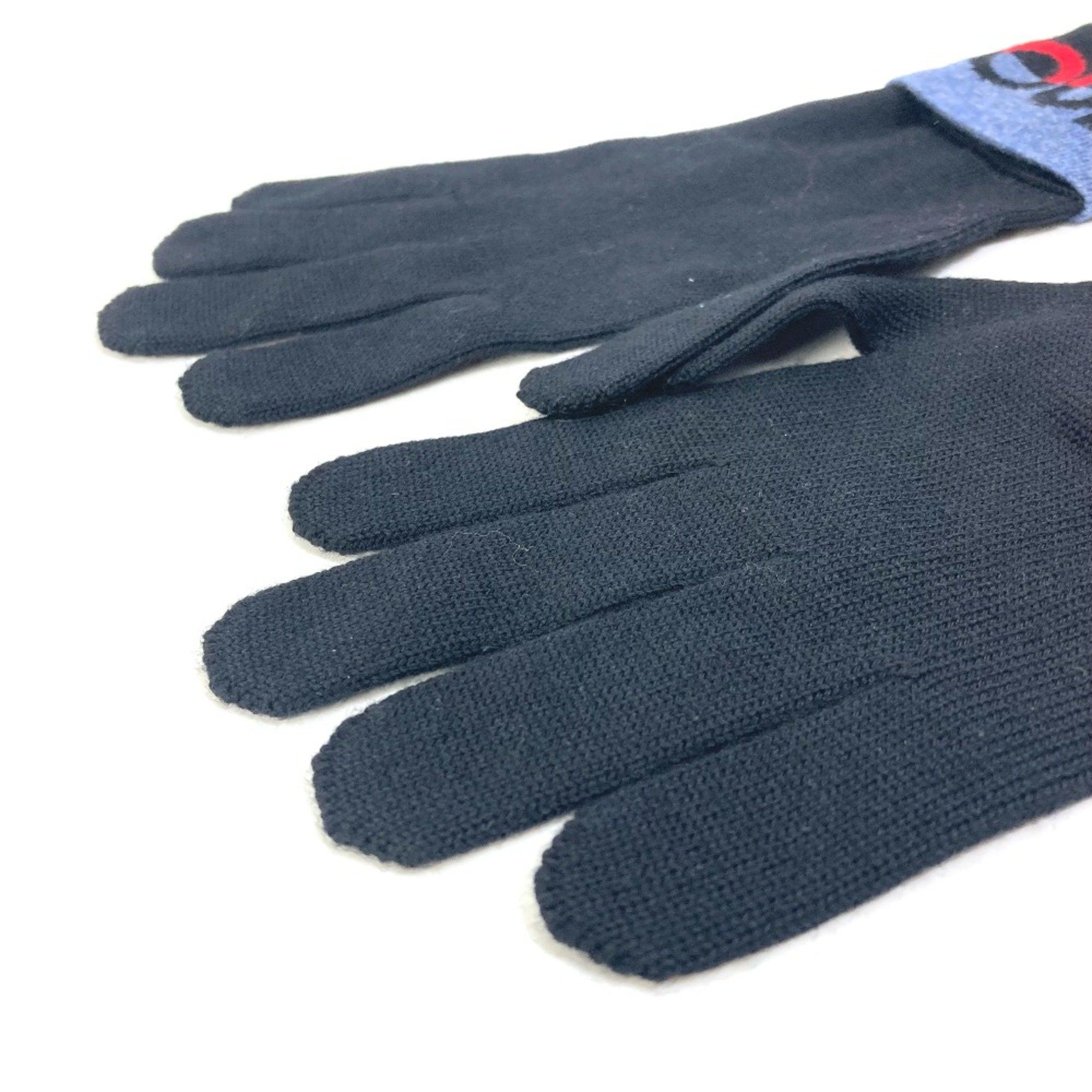 Louis Vuitton Louis Vuitton M71248 gloves Glove Black Red Size ONE SIZE - 6 Thumbnail