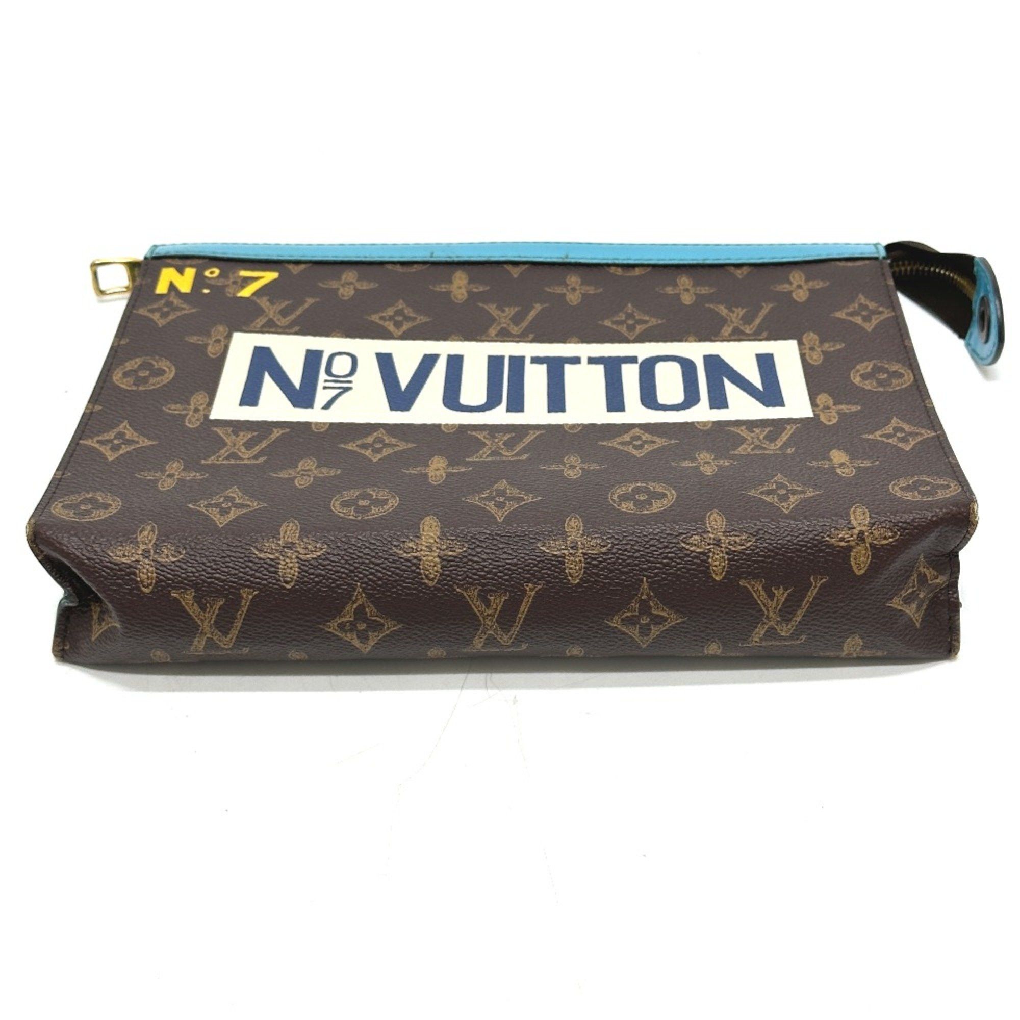 Louis Vuitton Louis Vuitton M81204 Monogram Pouch Cluch Bag Clutch bag Brown blue Size ONE SIZE - 3 Thumbnail
