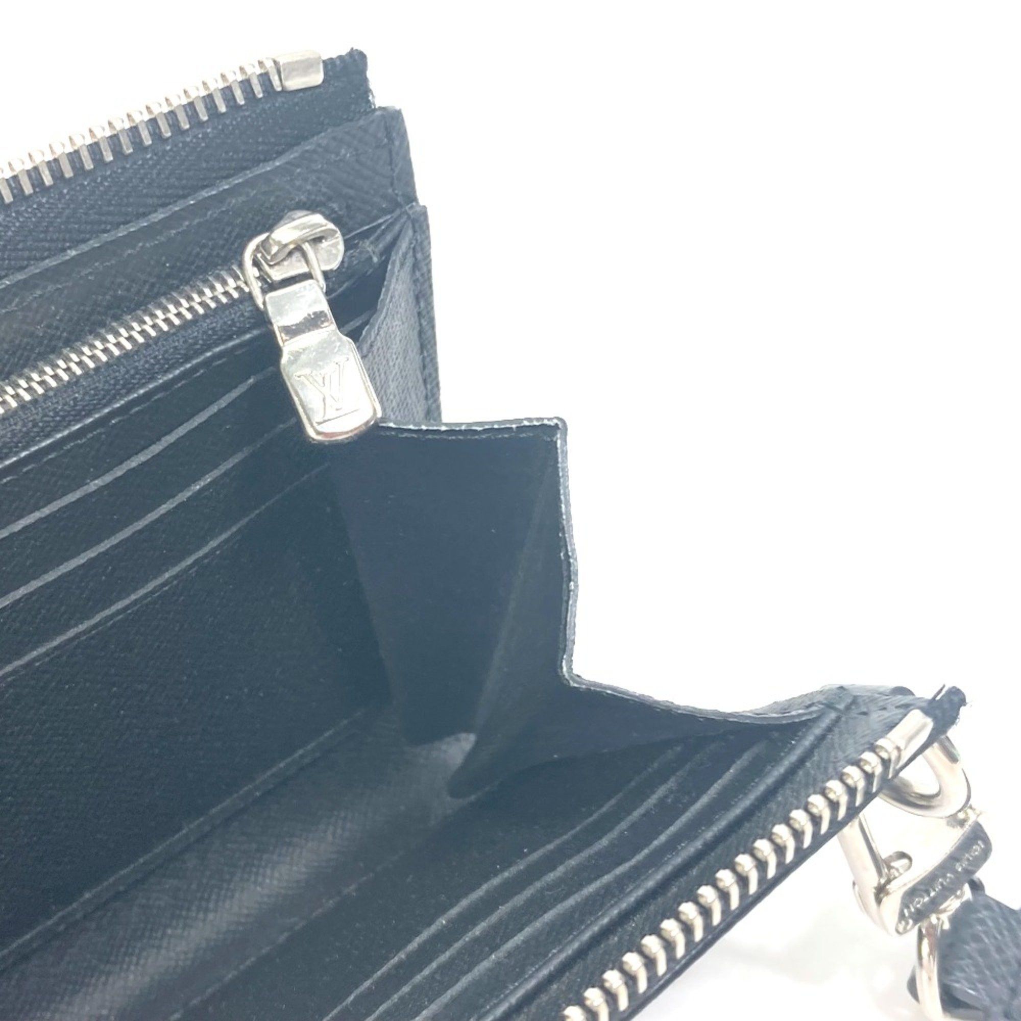 Louis Vuitton Louis Vuitton M69409 Taiga With strap Long Wallet Ardoise Black Size ONE SIZE - 15 Thumbnail