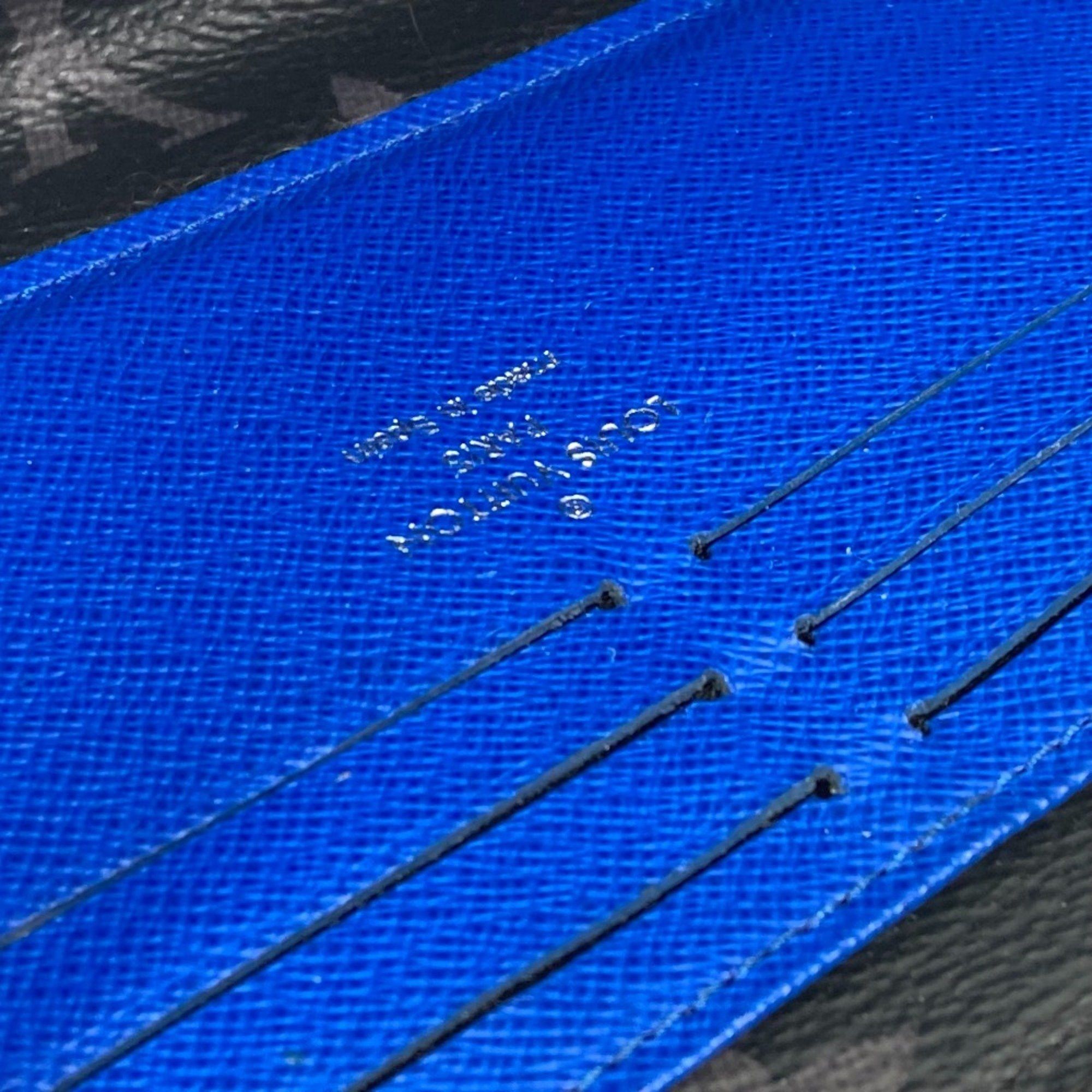 Louis Vuitton Louis Vuitton M80994 Monogram Eclipse Trunk print Long Wallet Black blue Size ONE SIZE - 14 Thumbnail