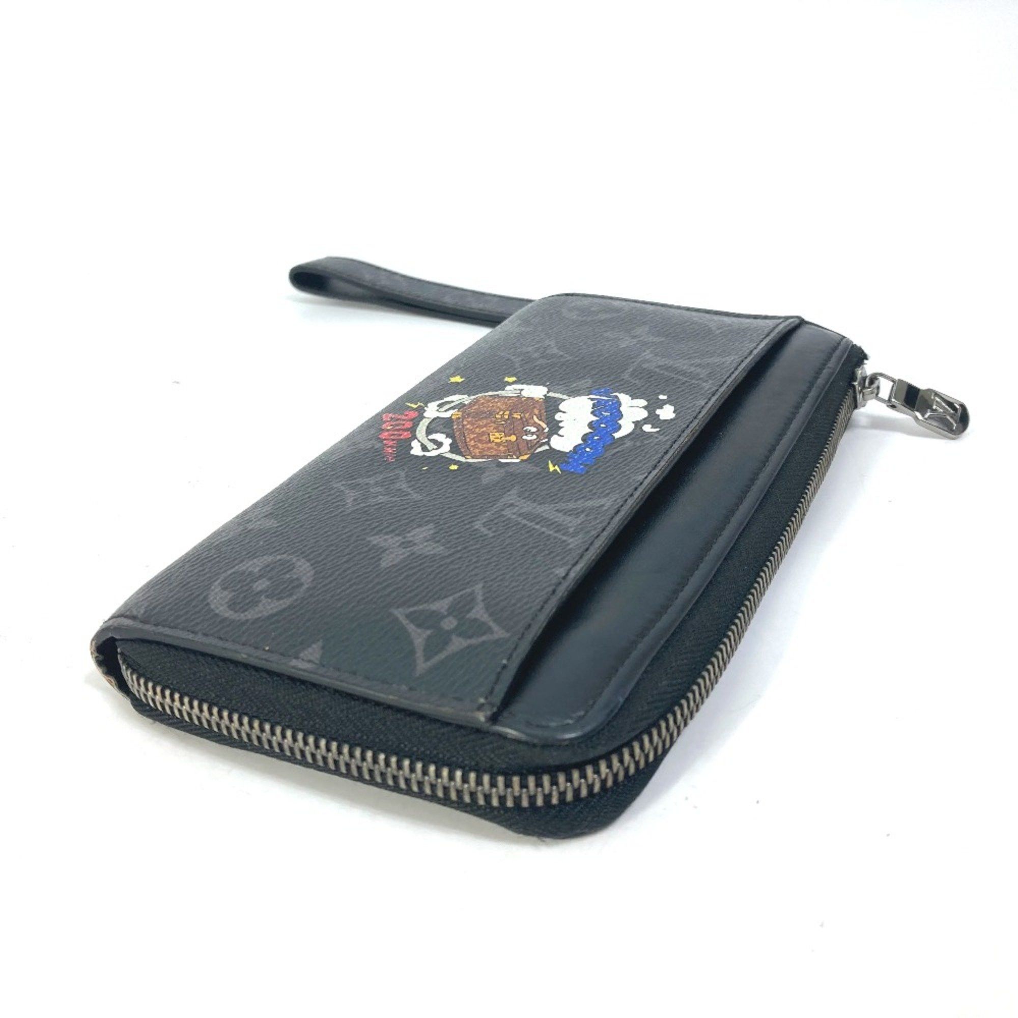 Louis Vuitton Louis Vuitton M80994 Monogram Eclipse Trunk print Long Wallet Black blue Size ONE SIZE - 3 Thumbnail