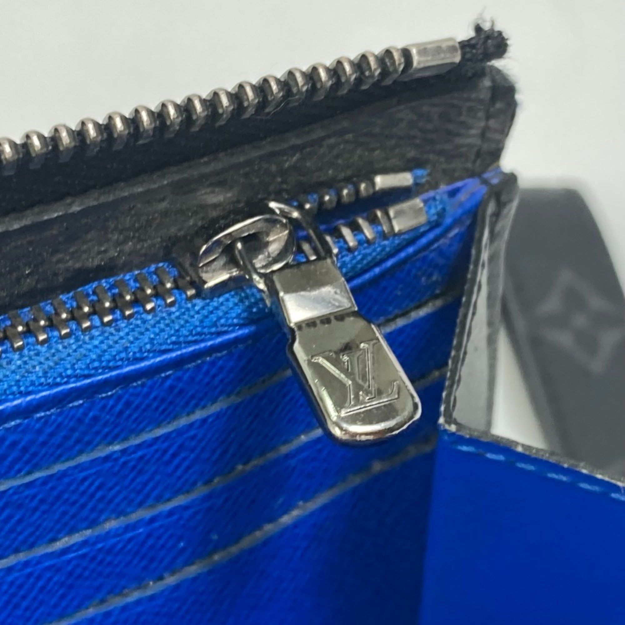 Louis Vuitton Louis Vuitton M80994 Monogram Eclipse Trunk print Long Wallet Black blue Size ONE SIZE - 13 Thumbnail