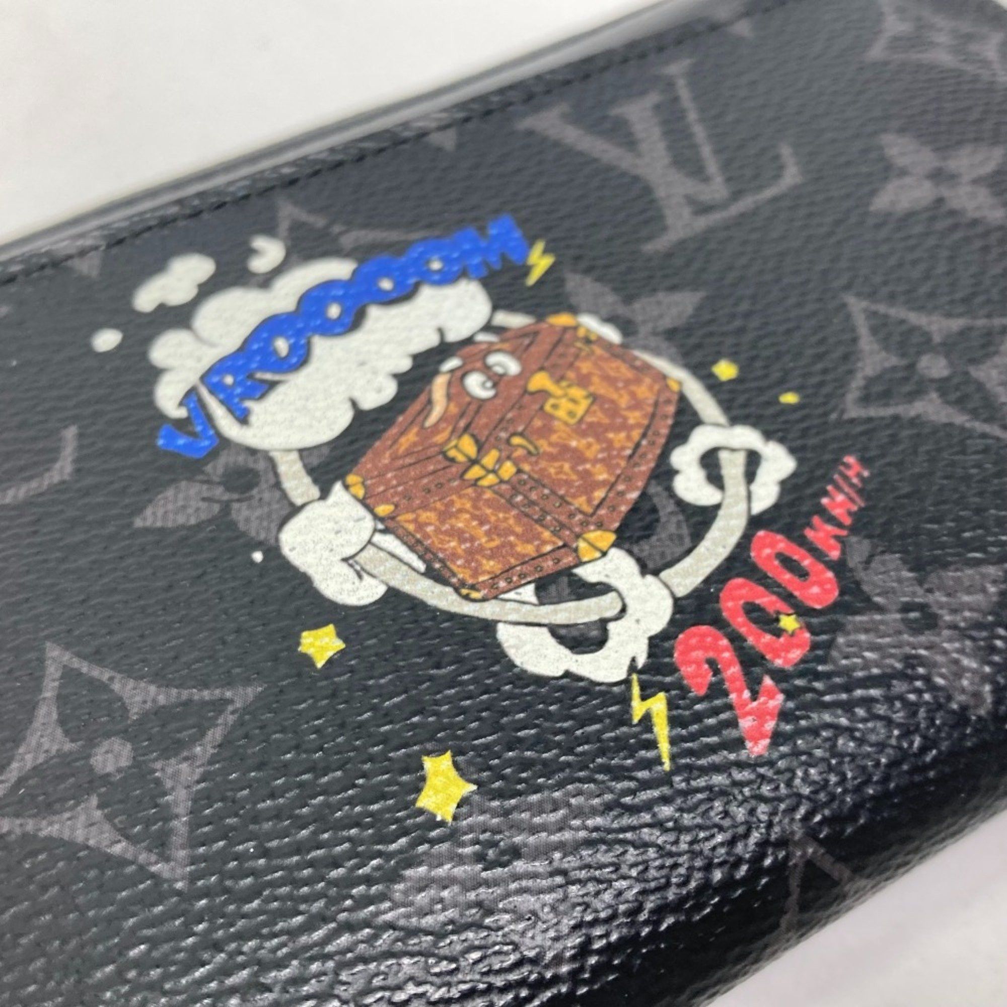 Louis Vuitton Louis Vuitton M80994 Monogram Eclipse Trunk print Long Wallet Black blue Size ONE SIZE - 7 Thumbnail