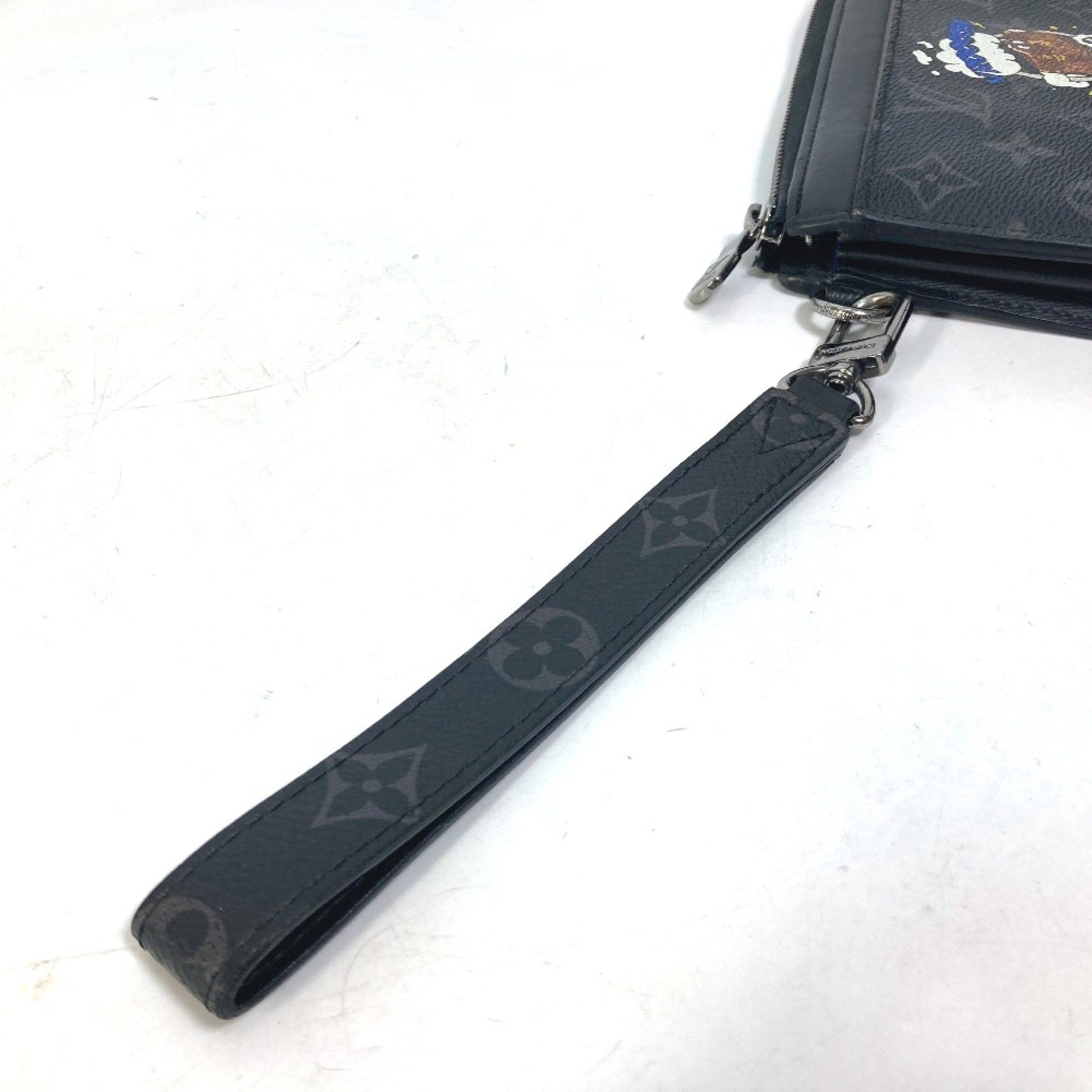 Louis Vuitton Louis Vuitton M80994 Monogram Eclipse Trunk print Long Wallet Black blue Size ONE SIZE - 11 Thumbnail