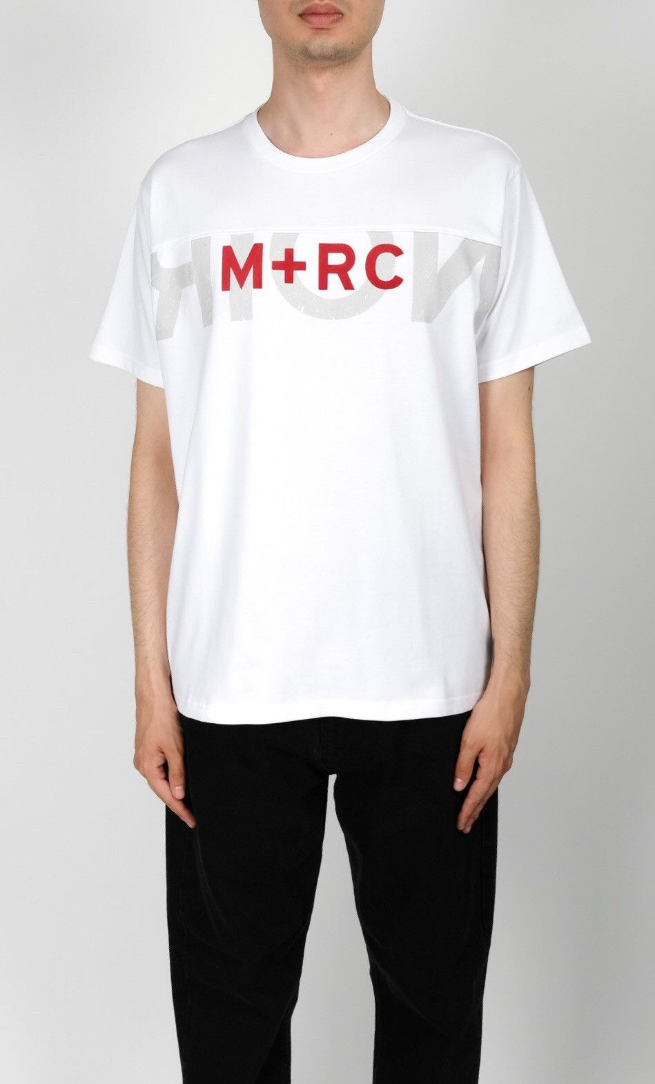 M+Rc Noir M+RC Noir Big Logo Tee In White And Red Size M | Grailed