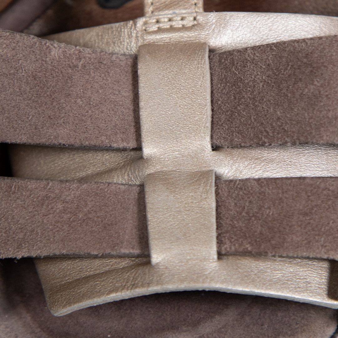Marni Taupe Leather T-Strap Sandals Size US 7 / IT 37 - 5 Thumbnail