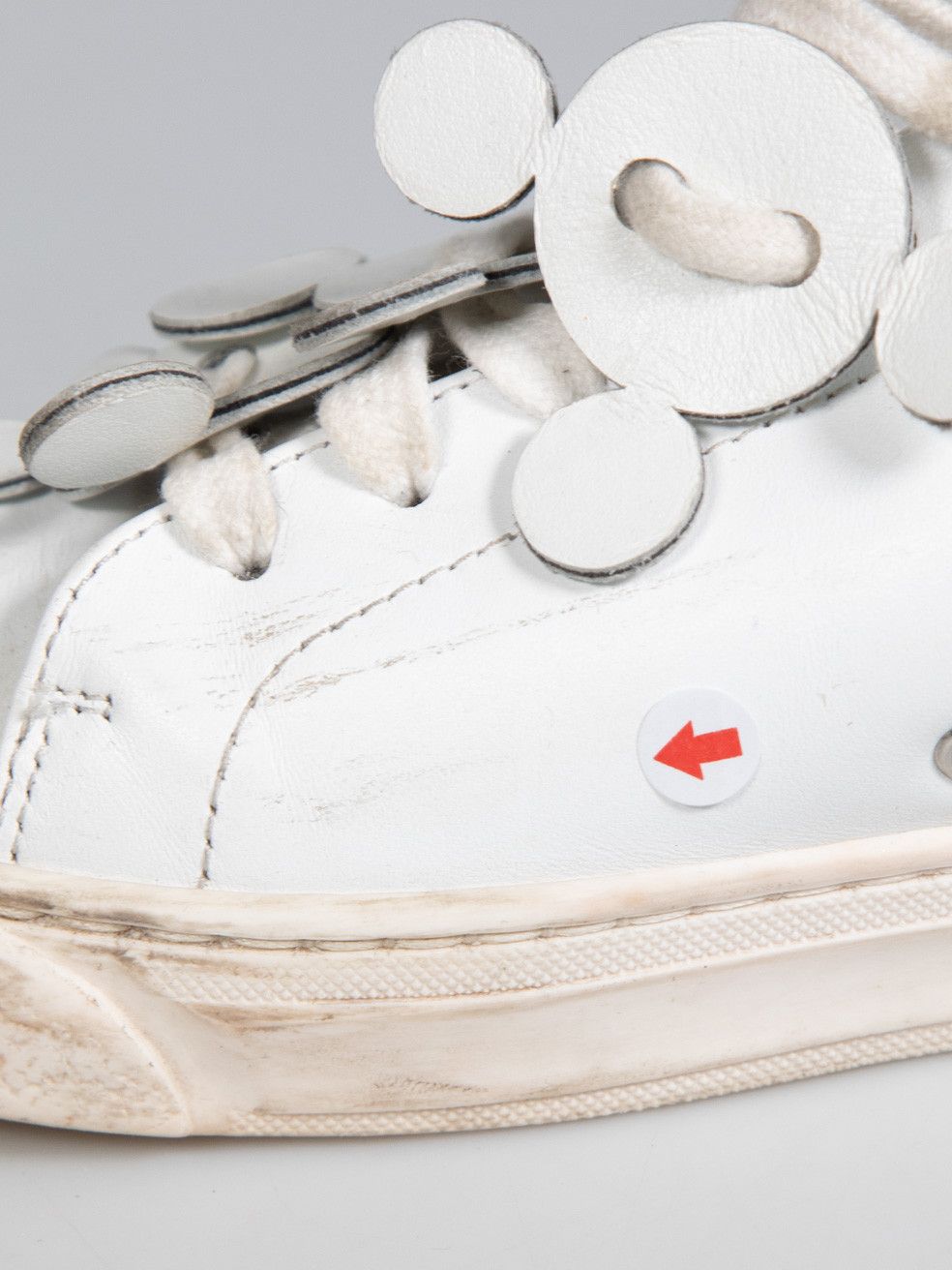 Anya Hindmarch White Leather Laser Cut-Out Pattern Trainers Size US 6 / IT 36 - 9 Thumbnail