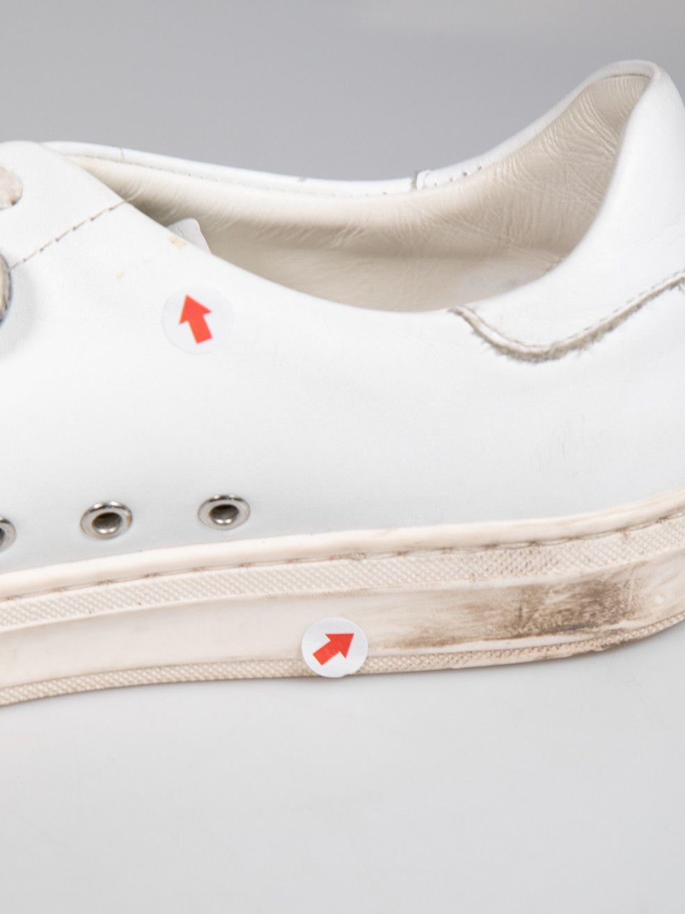 Anya Hindmarch White Leather Laser Cut-Out Pattern Trainers Size US 6 / IT 36 - 12 Thumbnail