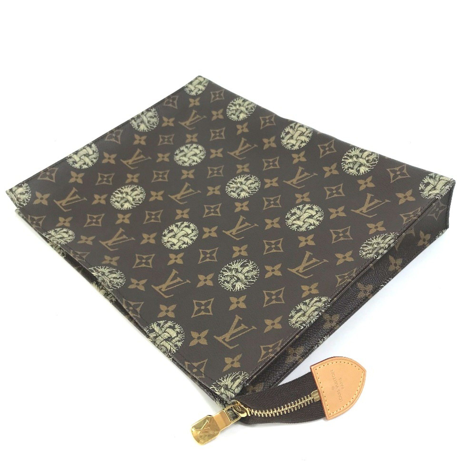 Louis Vuitton Louis Vuitton M41513 Monogram Christopher Nemeth Rope Bag Cluch Bag Clutch bag Brown Size ONE SIZE - 4 Thumbnail