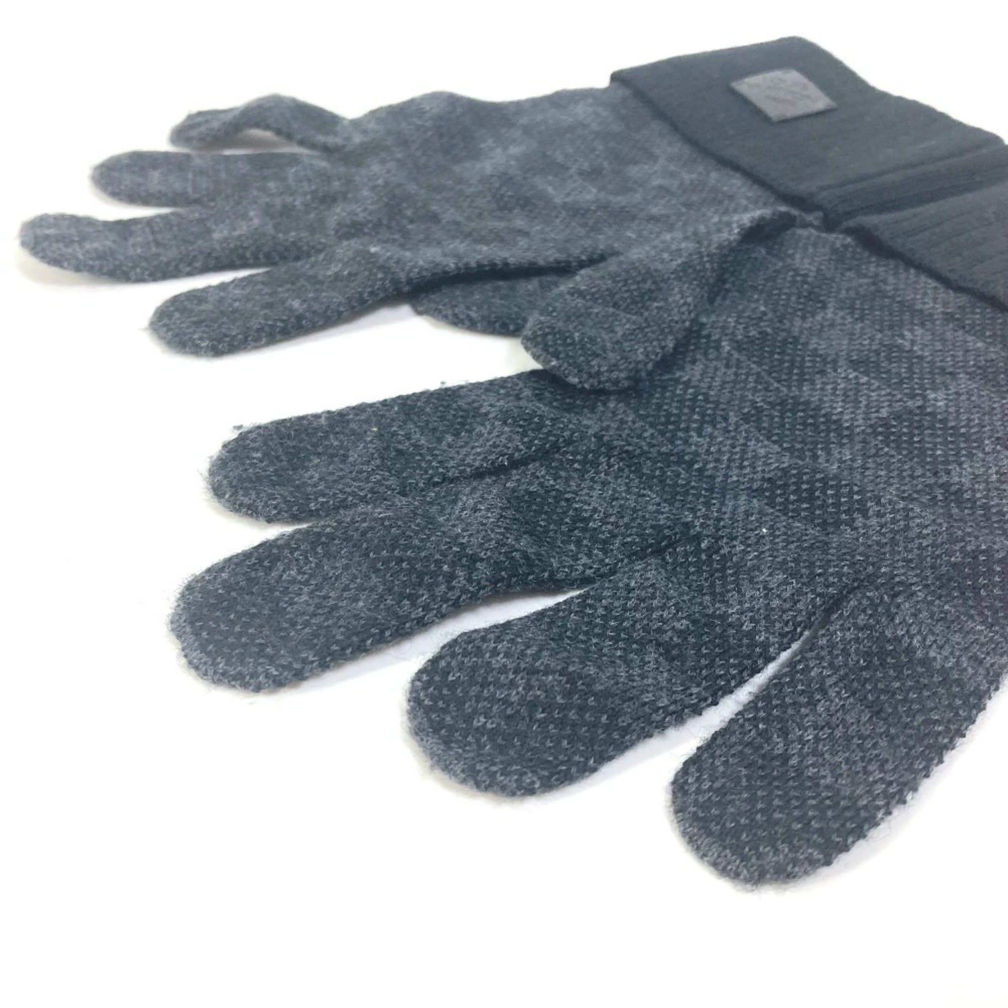 Louis Vuitton Louis Vuitton M77992 Damier Graphite gloves leather tag Glove Black Size ONE SIZE - 4 Thumbnail