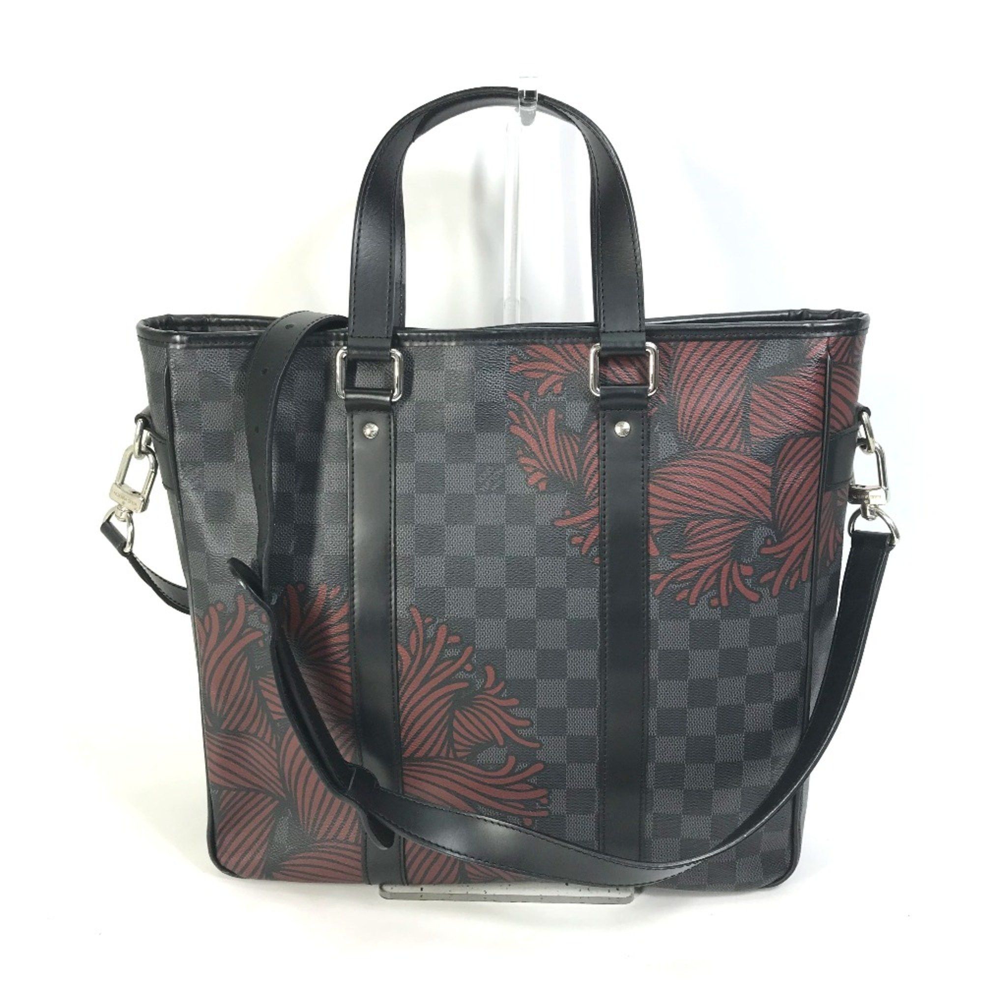 Louis Vuitton Louis Vuitton N41717 2WAY Shoulder Bag Tote Bag Black Red Size ONE SIZE - 2 Thumbnail