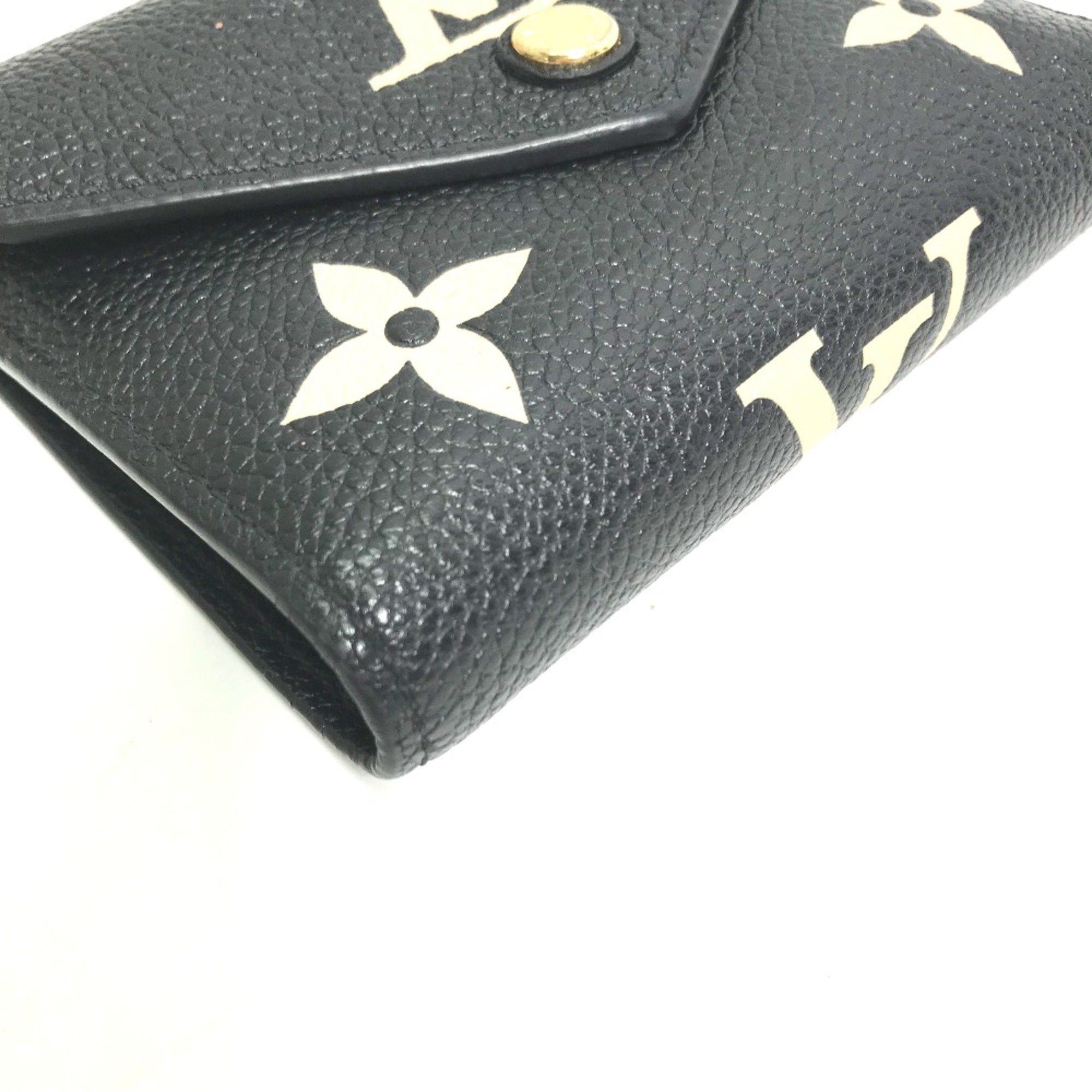 Louis Vuitton Louis Vuitton M80968 MonogramEmpreinte Compact wallet Trifold wallet Black Beige Size ONE SIZE - 6 Thumbnail