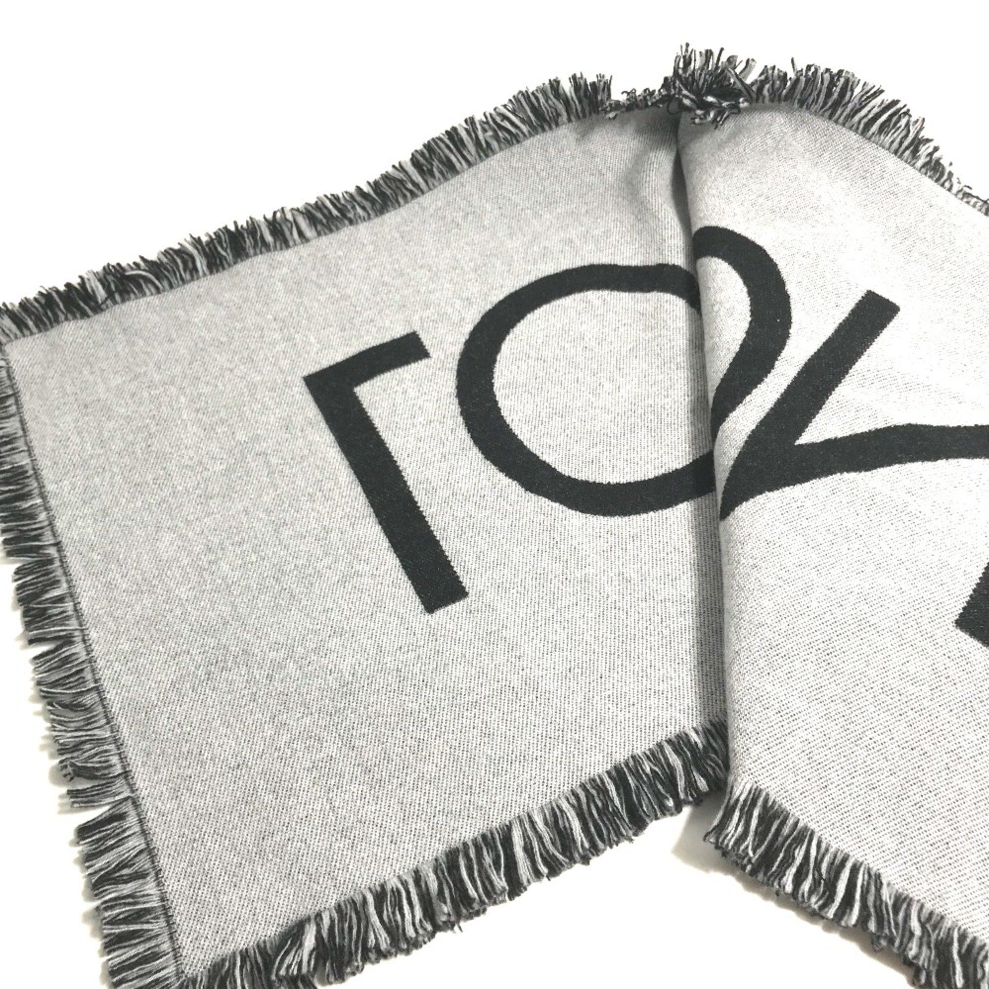 Louis Vuitton Louis Vuitton M71580 fringe Scarf Black White Size ONE SIZE - 7 Thumbnail