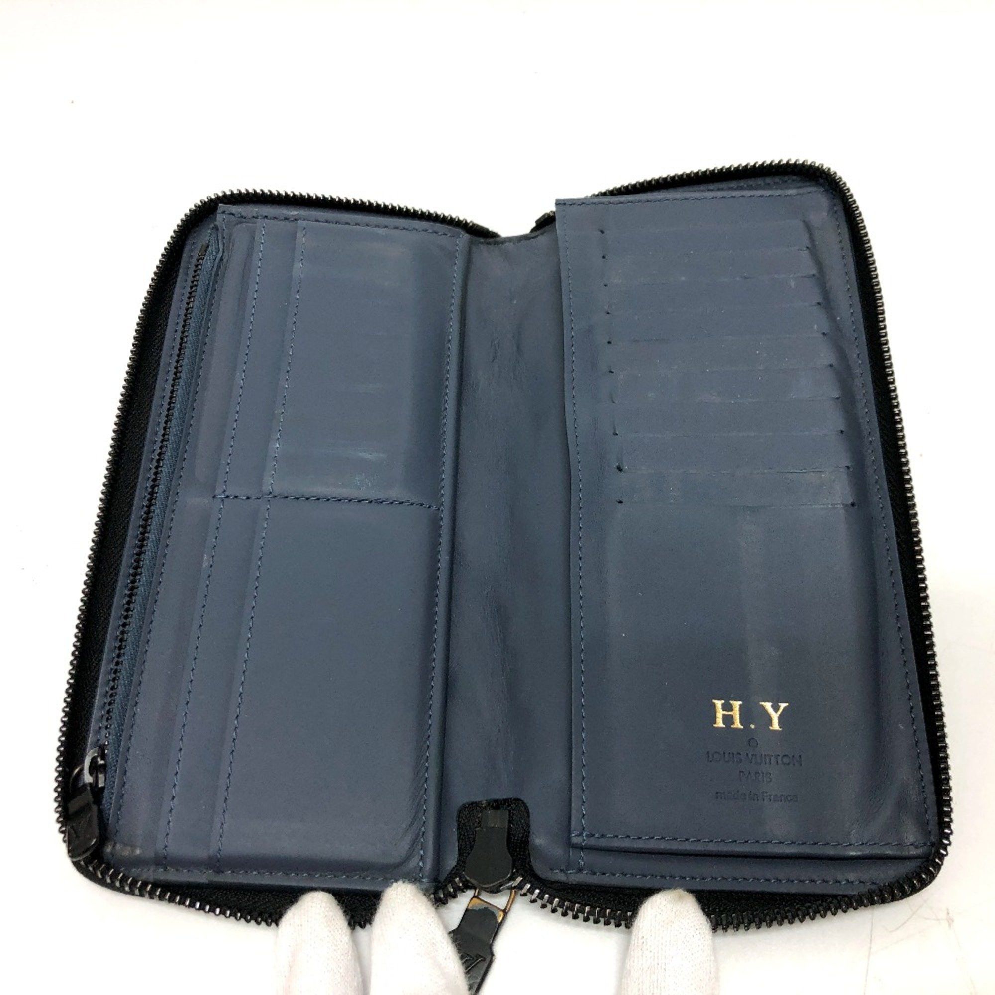 Louis Vuitton Louis Vuitton M82322 Monogram shadow Long Wallet Navy Size ONE SIZE - 15 Thumbnail