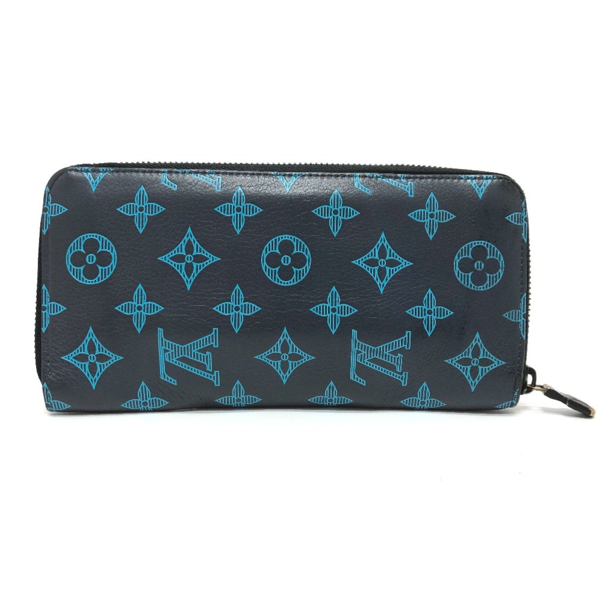 Louis Vuitton Louis Vuitton M82322 Monogram shadow Long Wallet Navy Size ONE SIZE - 2 Thumbnail