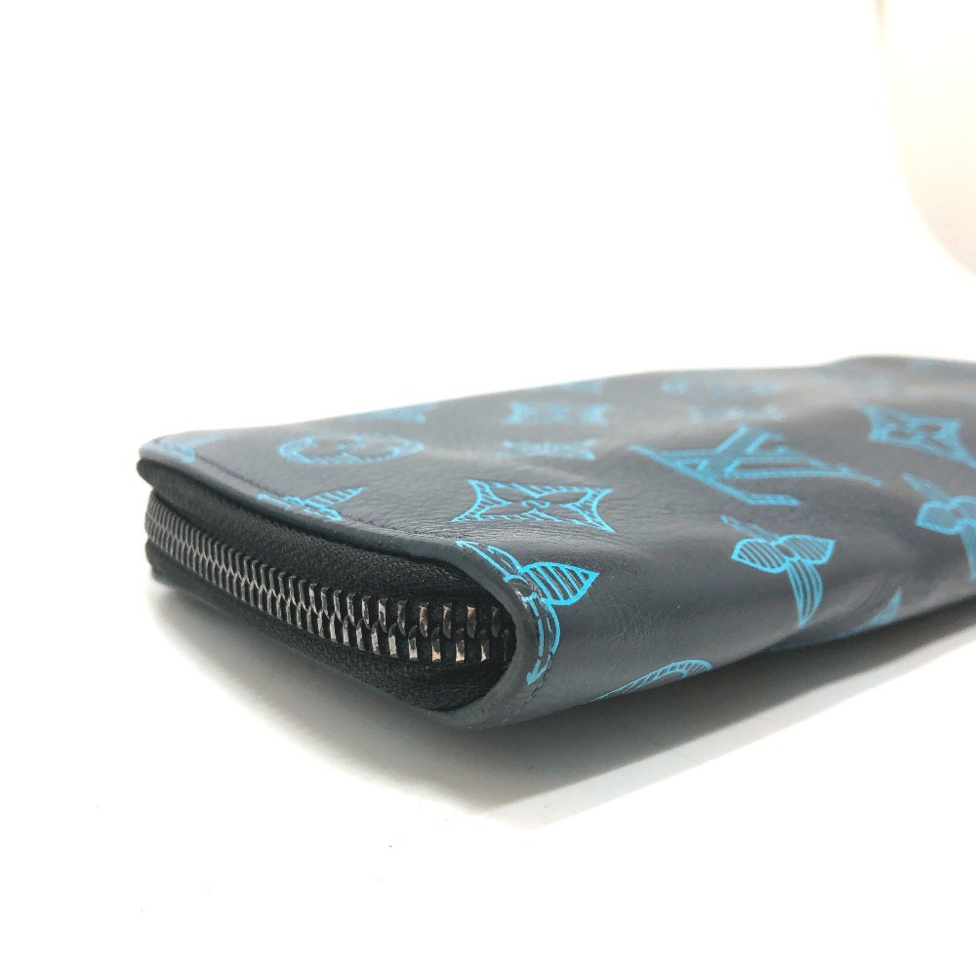 Louis Vuitton Louis Vuitton M82322 Monogram shadow Long Wallet Navy Size ONE SIZE - 5 Thumbnail