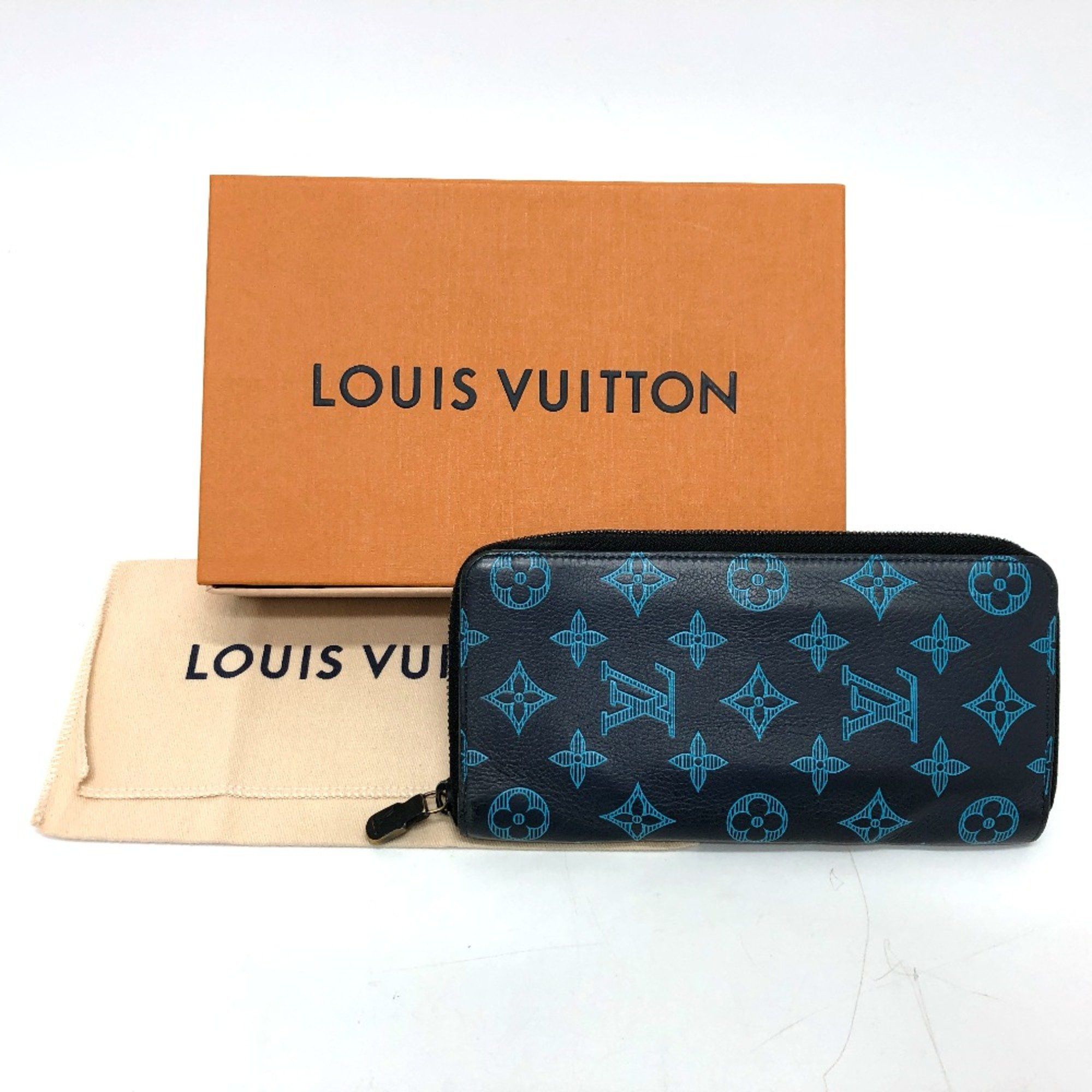 Louis Vuitton Louis Vuitton M82322 Monogram shadow Long Wallet Navy Size ONE SIZE - 16 Thumbnail