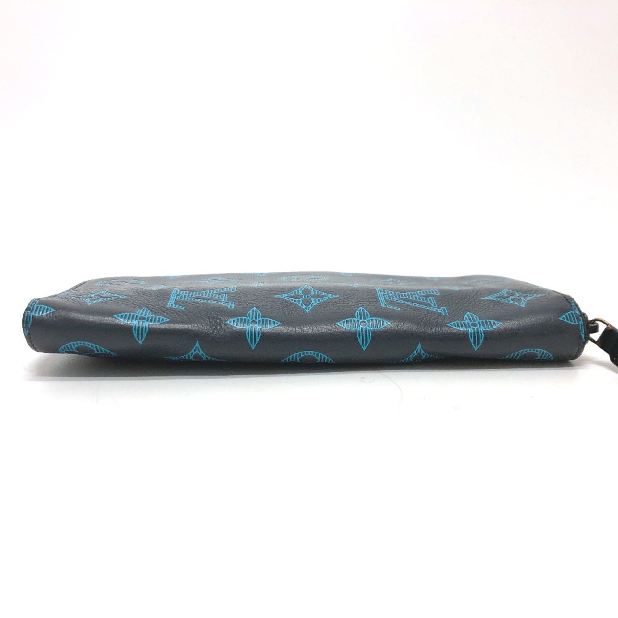 Louis Vuitton Louis Vuitton M82322 Monogram shadow Long Wallet Navy Size ONE SIZE - 3 Thumbnail