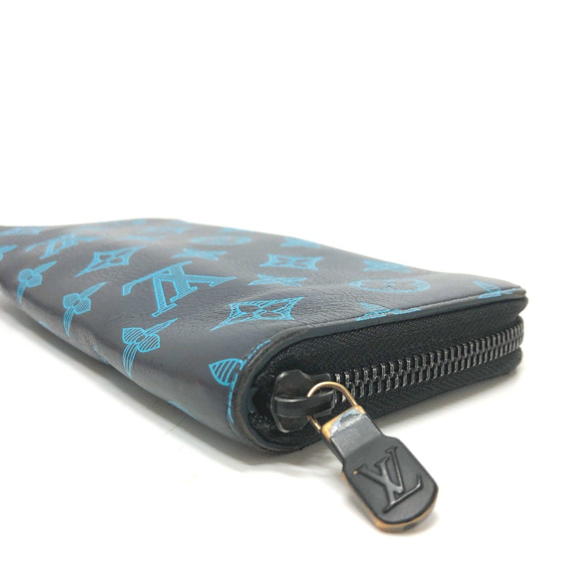 Louis Vuitton Louis Vuitton M82322 Monogram shadow Long Wallet Navy Size ONE SIZE - 4 Thumbnail