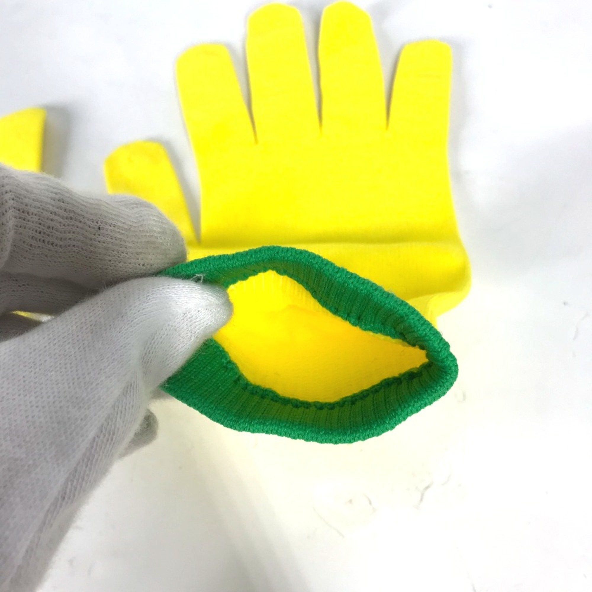 Louis Vuitton Louis Vuitton MP2370 Glove gloves yellow Green x Black Size ONE SIZE - 6 Thumbnail