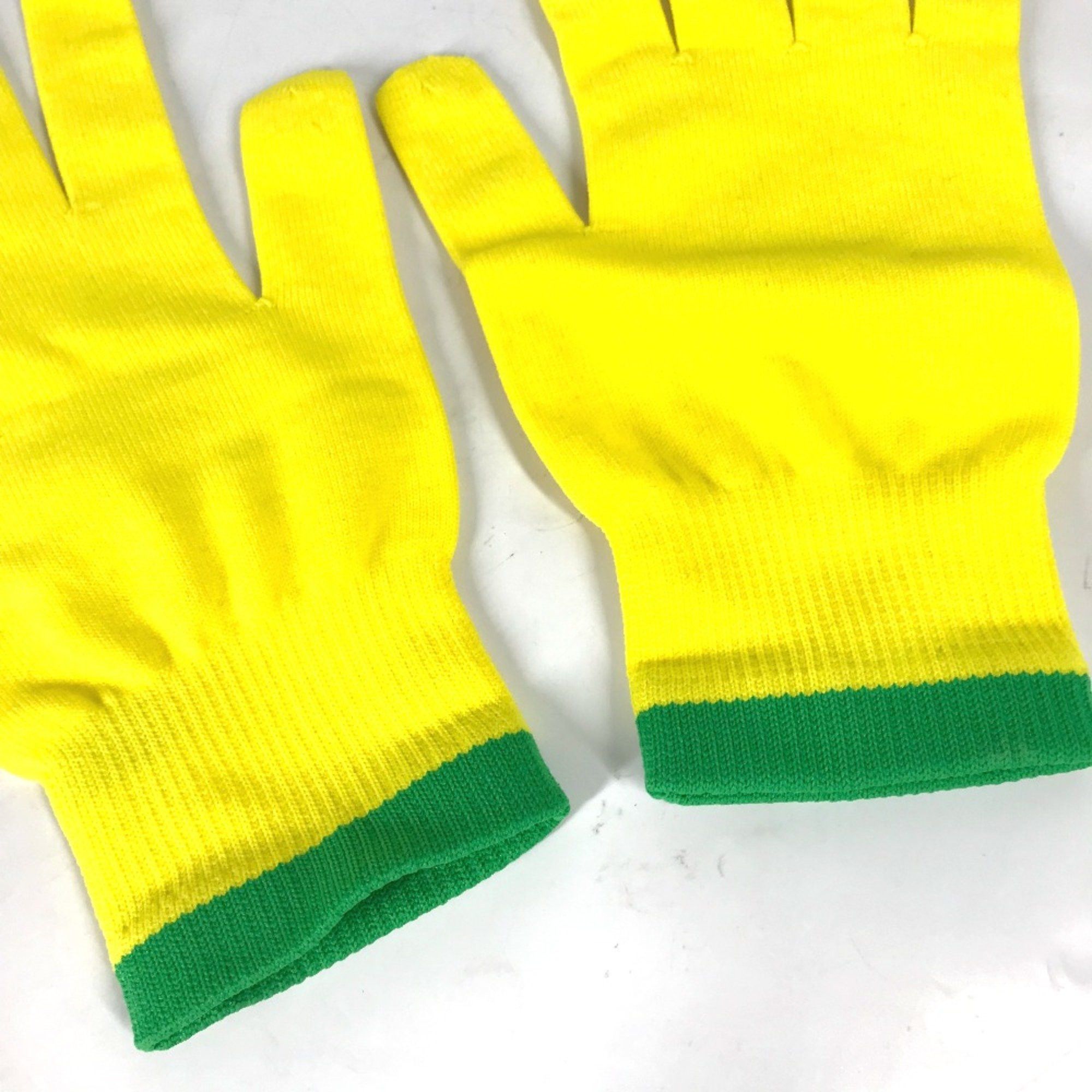Louis Vuitton Louis Vuitton MP2370 Glove gloves yellow Green x Black Size ONE SIZE - 5 Thumbnail