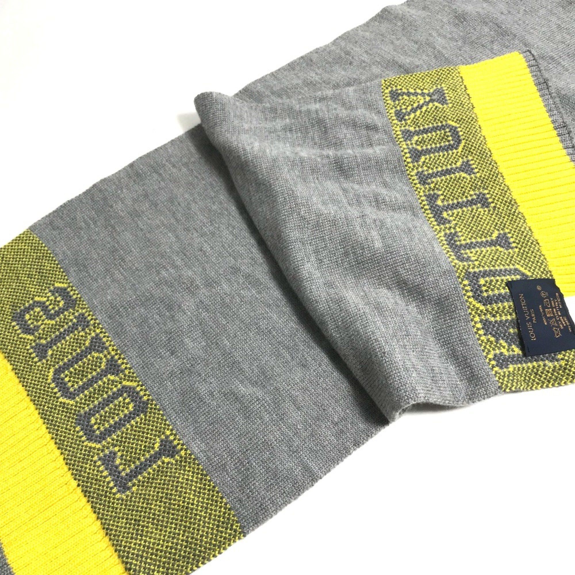 Louis Vuitton Louis Vuitton M71230 logo Scarf yellow gray Size ONE SIZE - 7 Thumbnail
