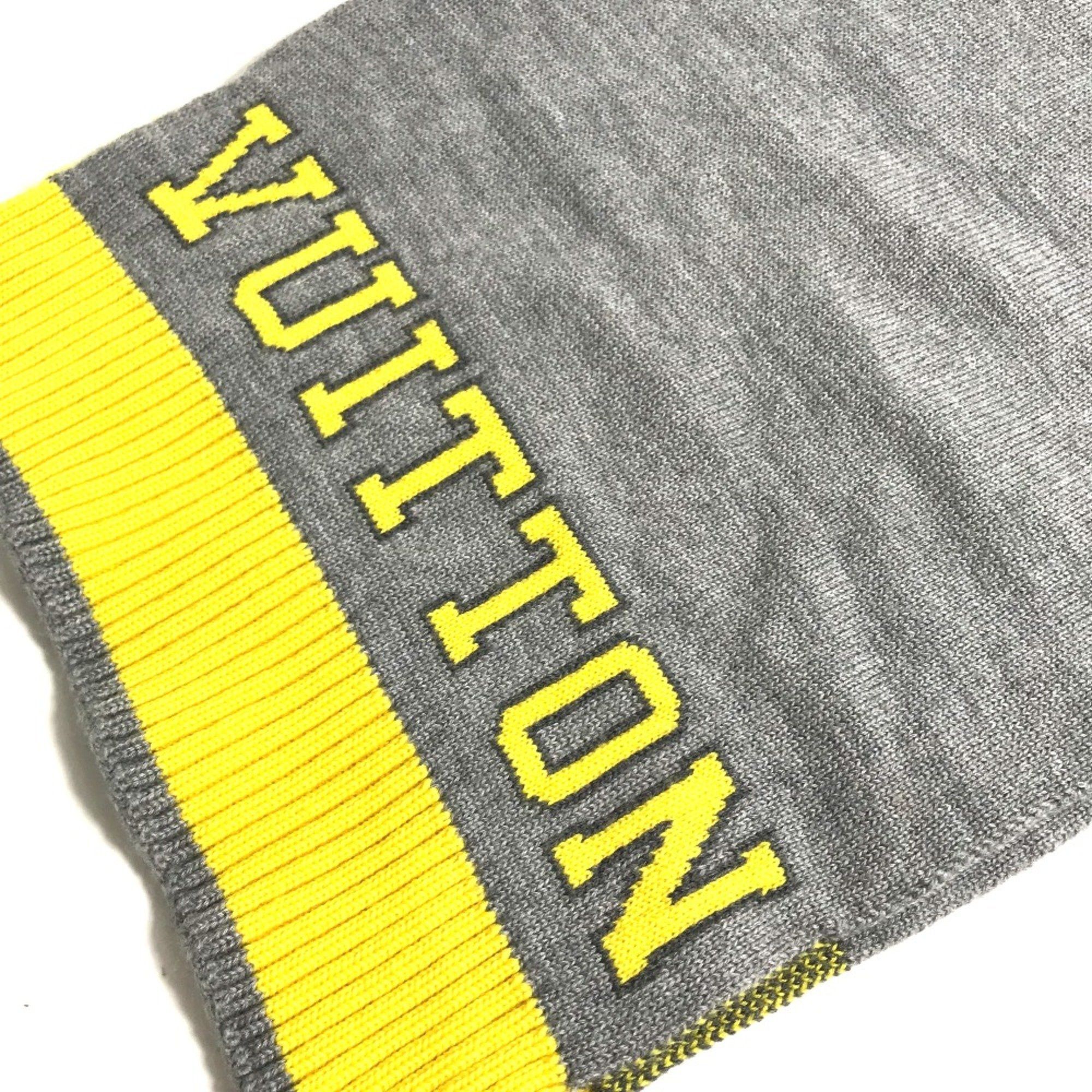 Louis Vuitton Louis Vuitton M71230 logo Scarf yellow gray Size ONE SIZE - 6 Thumbnail