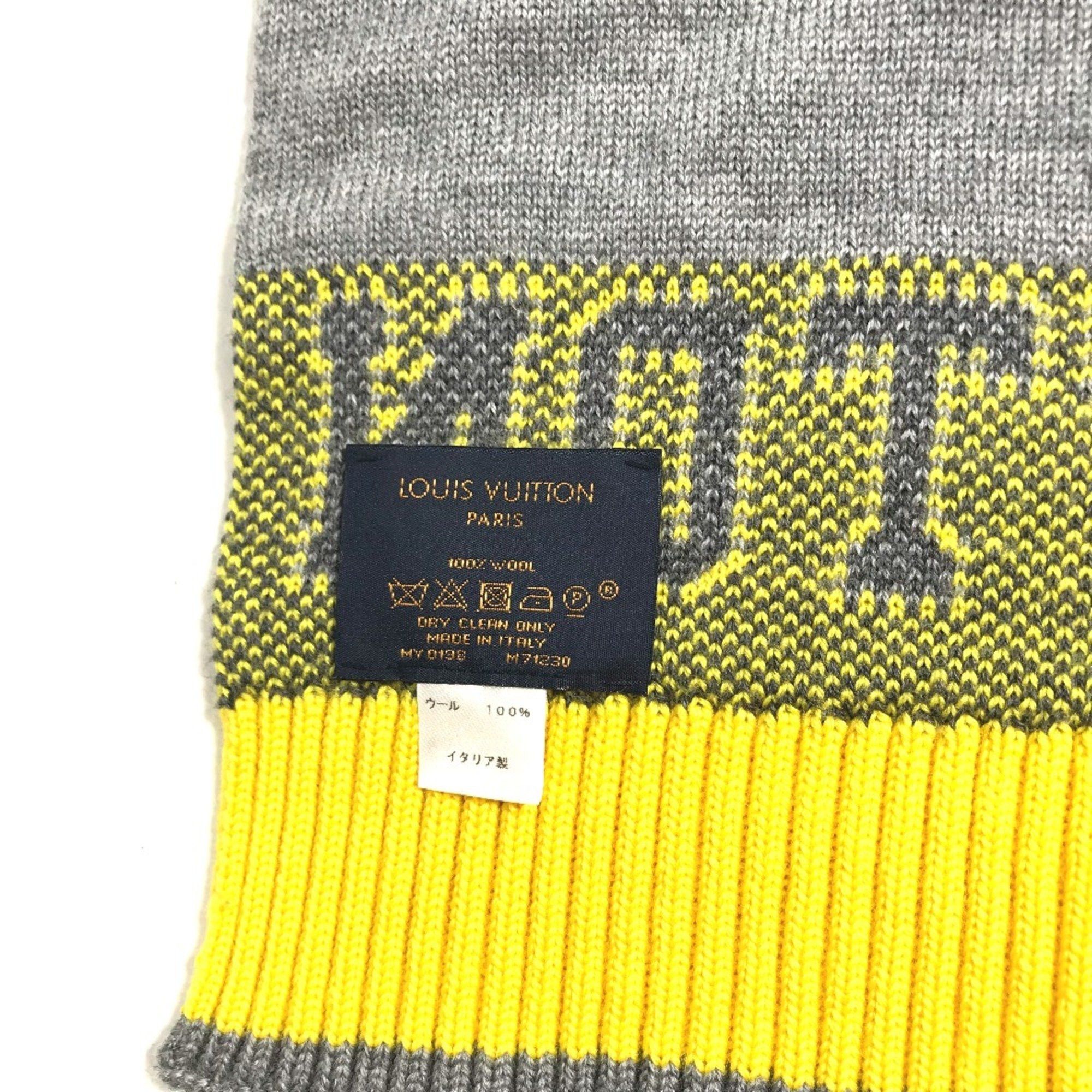 Louis Vuitton Louis Vuitton M71230 logo Scarf yellow gray Size ONE SIZE - 3 Thumbnail