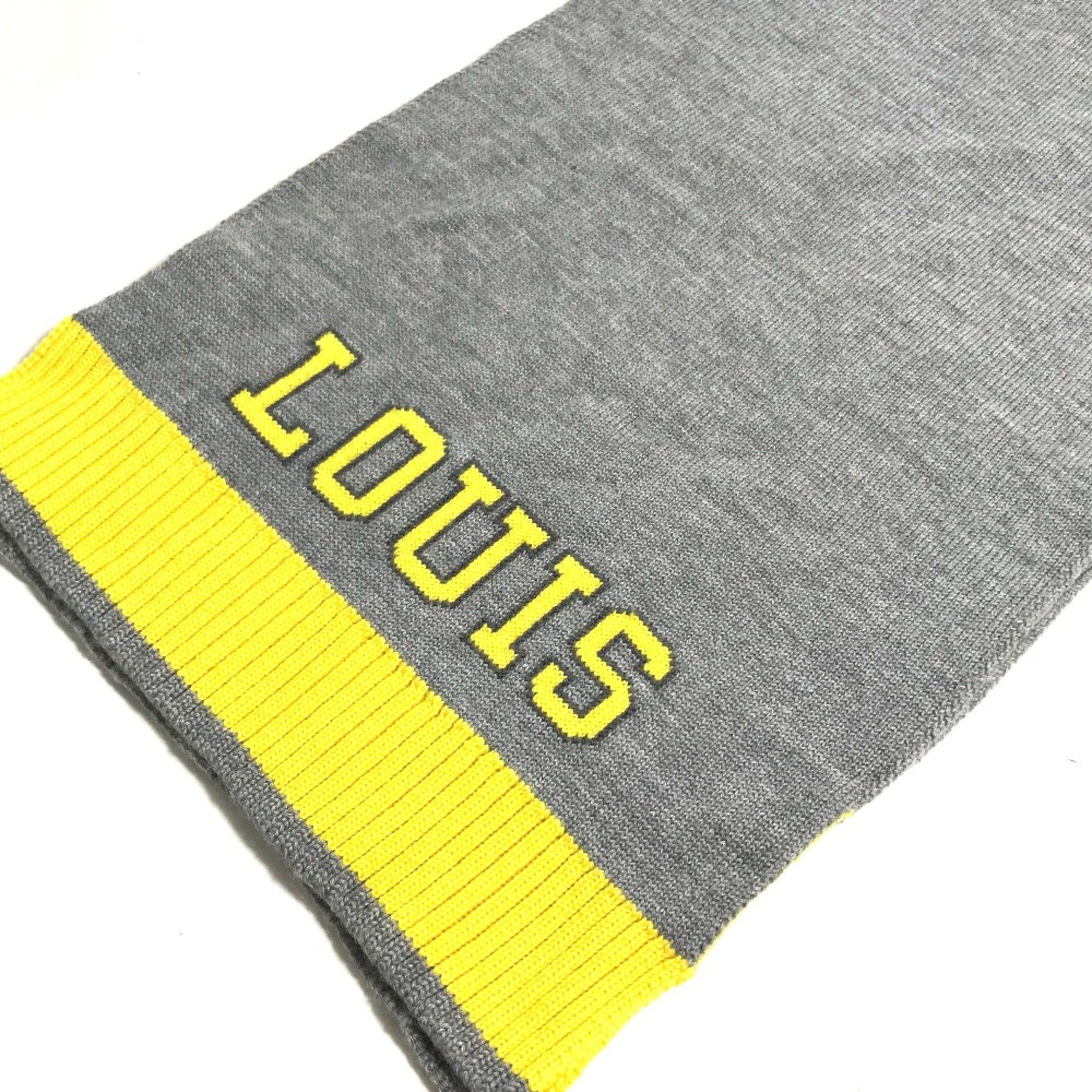 Louis Vuitton Louis Vuitton M71230 logo Scarf yellow gray Size ONE SIZE - 2 Thumbnail