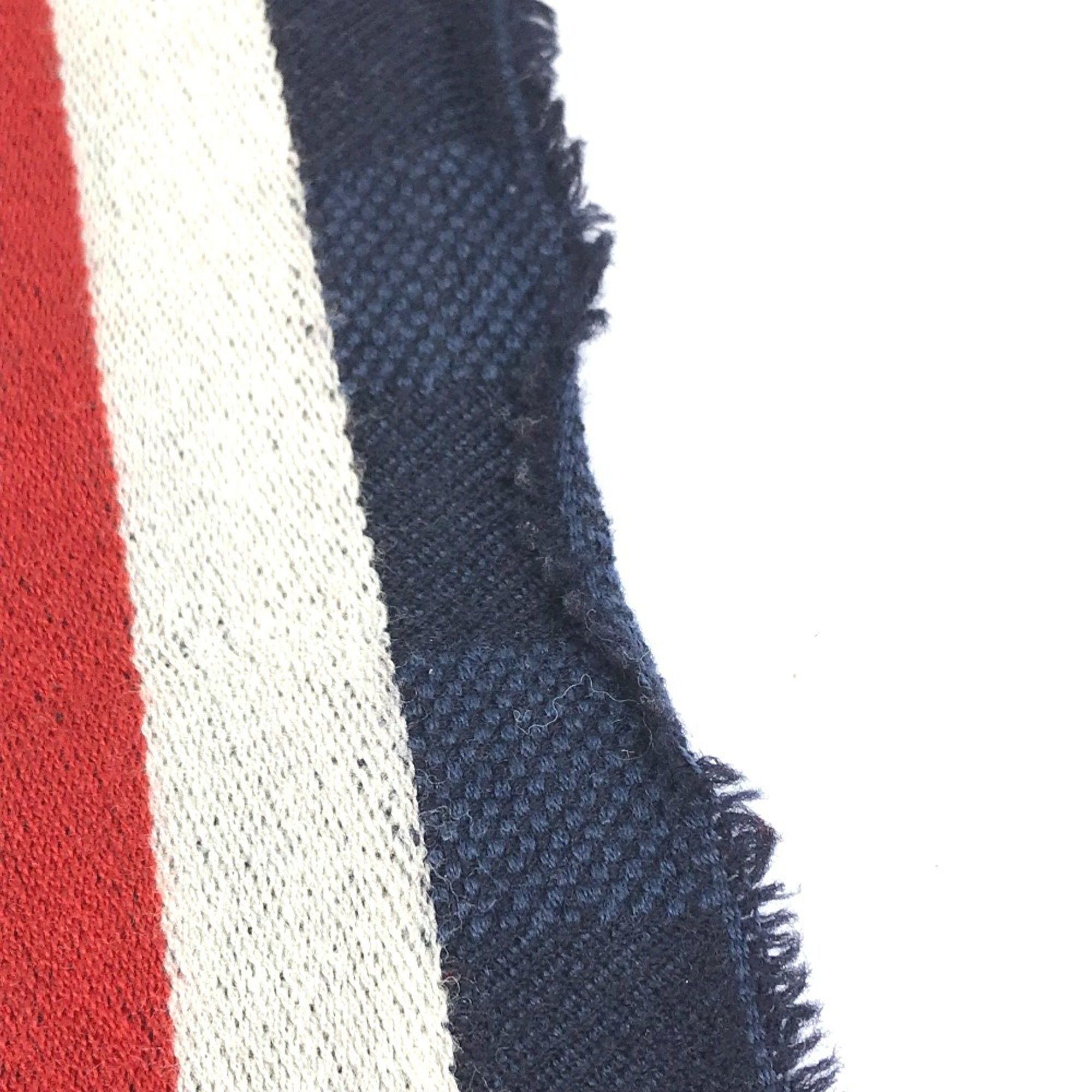 Louis Vuitton Louis Vuitton M70338 fringe Scarf Navy Red Size ONE SIZE - 5 Thumbnail