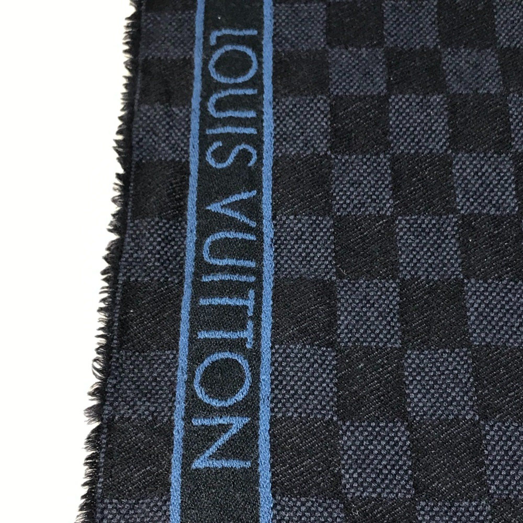 Louis Vuitton Louis Vuitton M70338 fringe Scarf Navy Red Size ONE SIZE - 8 Thumbnail