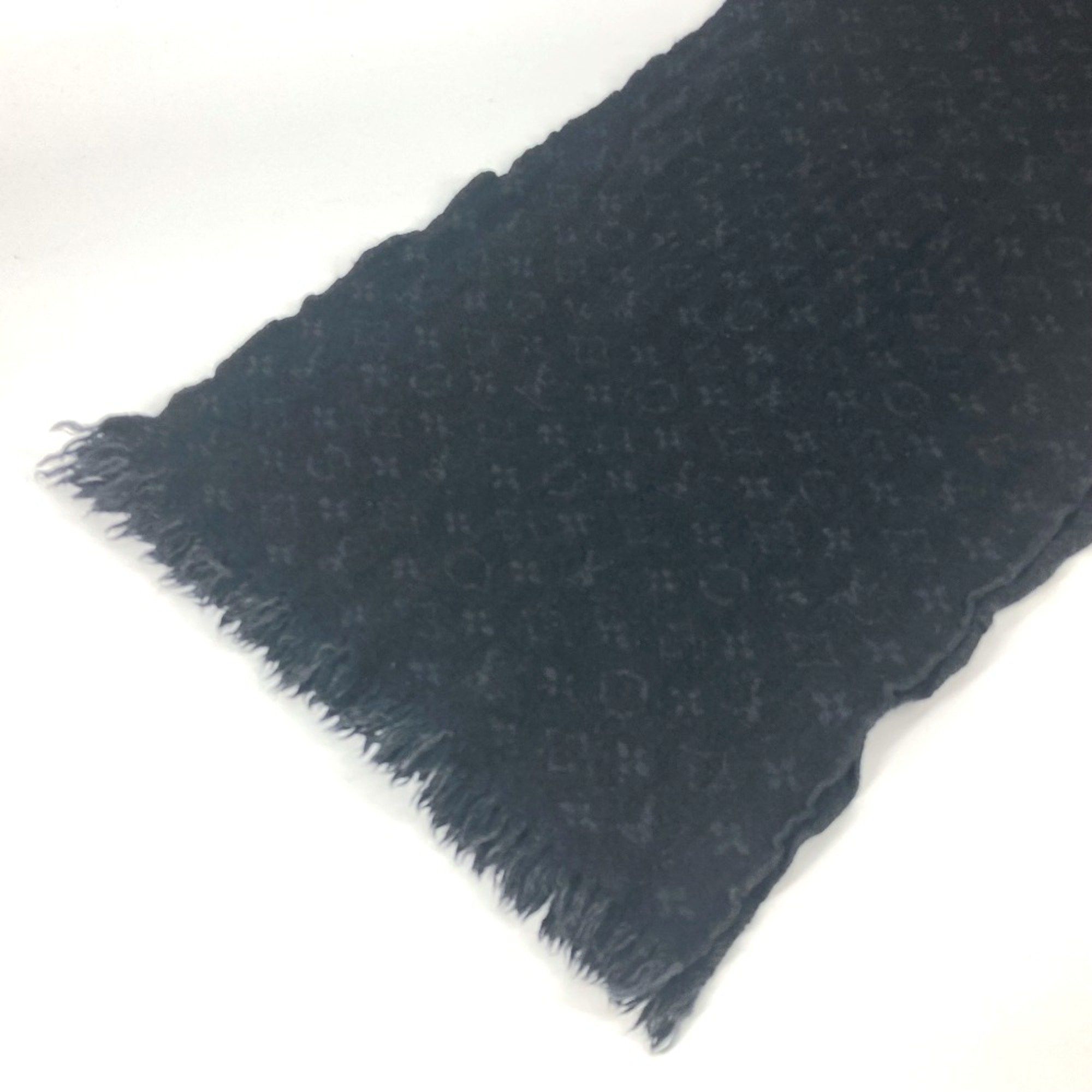 Louis Vuitton Louis Vuitton M70520 Monogram fringe Scarf Noir Black Size ONE SIZE - 4 Thumbnail