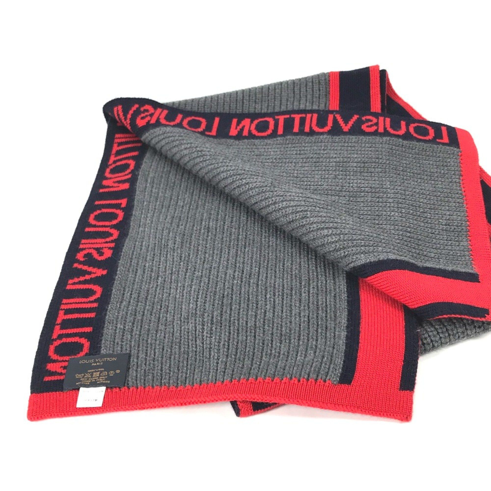 Louis Vuitton Louis Vuitton M71255 Scarf gray Red Size ONE SIZE - 5 Thumbnail