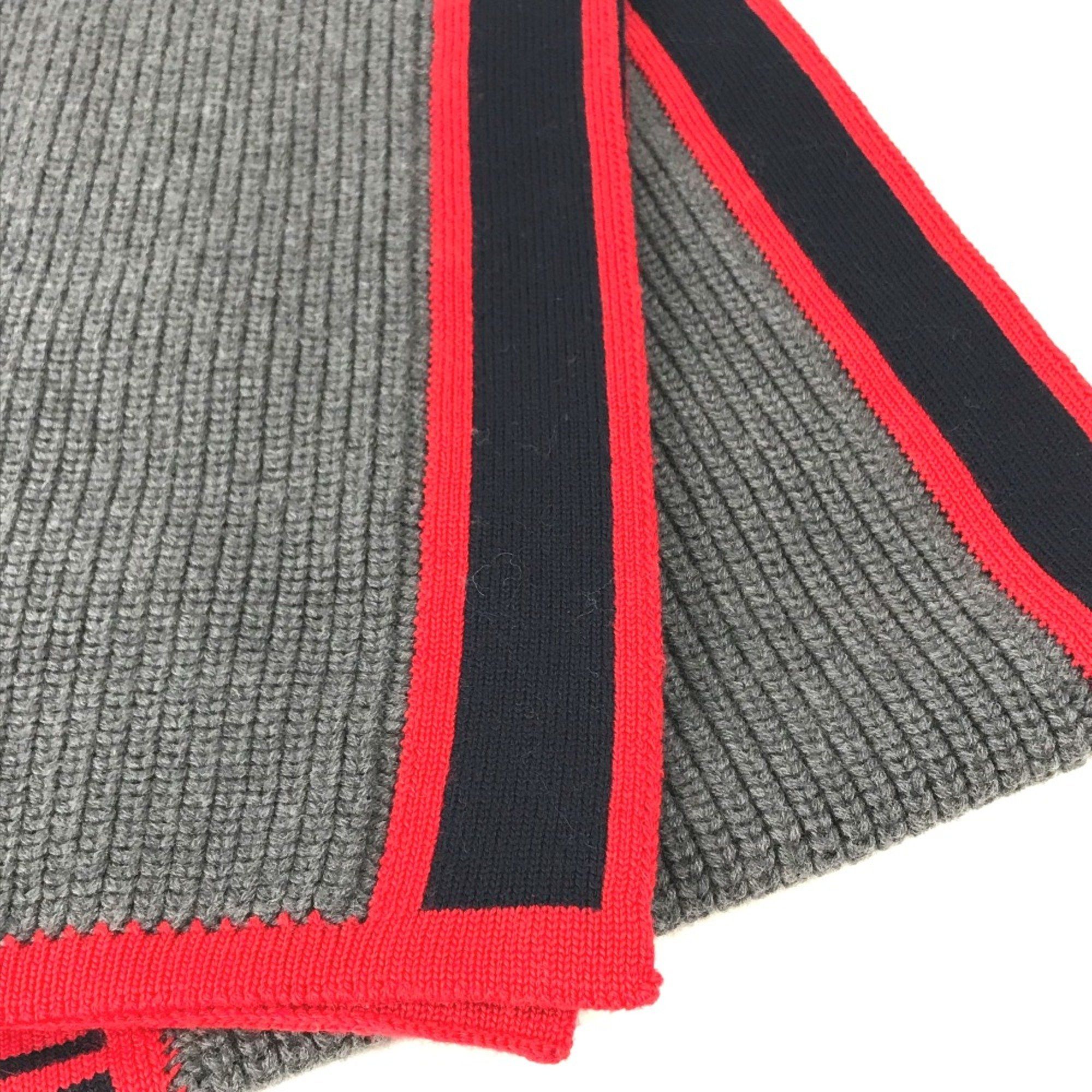 Louis Vuitton Louis Vuitton M71255 Scarf gray Red Size ONE SIZE - 4 Thumbnail