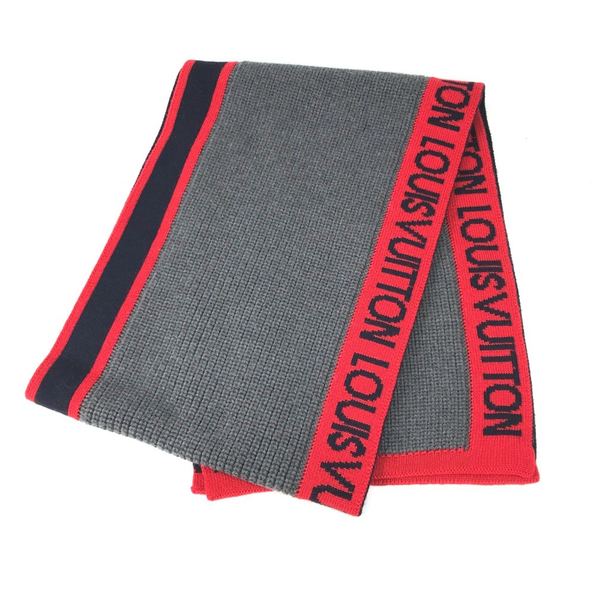 Louis Vuitton Louis Vuitton M71255 Scarf gray Red Size ONE SIZE - 2 Thumbnail