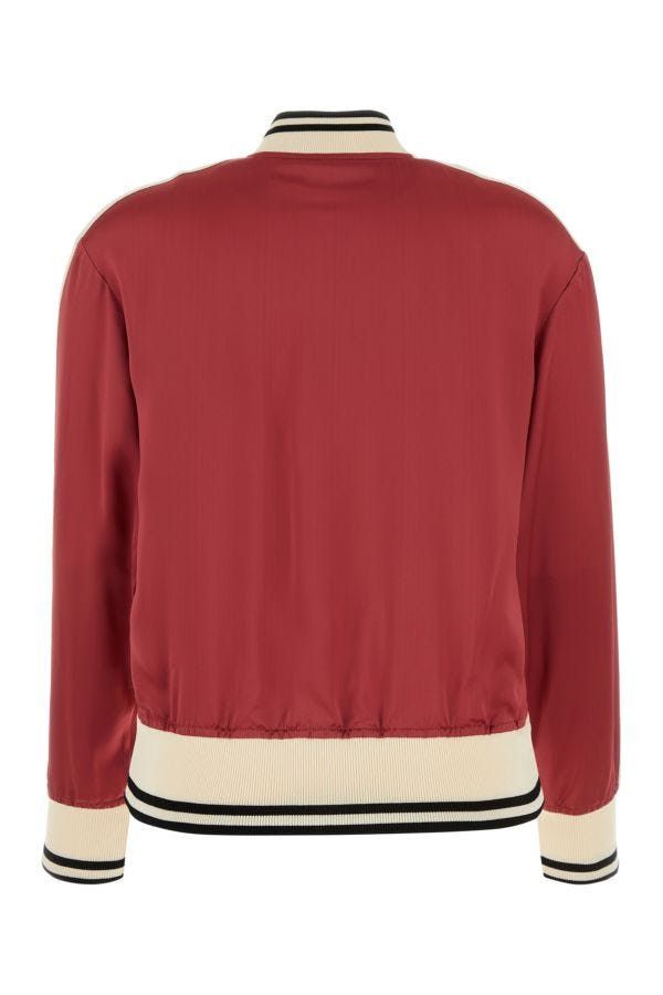 Palm Angels Tiziano Red Viscose Bomber Jacket Size XS / US 0-2 / IT 36-38 - 4 Thumbnail