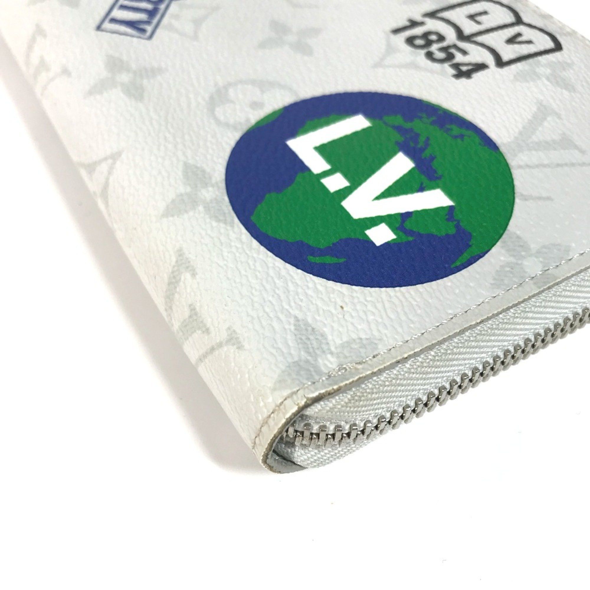 Louis Vuitton Louis Vuitton M67824 Monogram Logo Story Zip Around Long Wallet White Size ONE SIZE - 6 Thumbnail