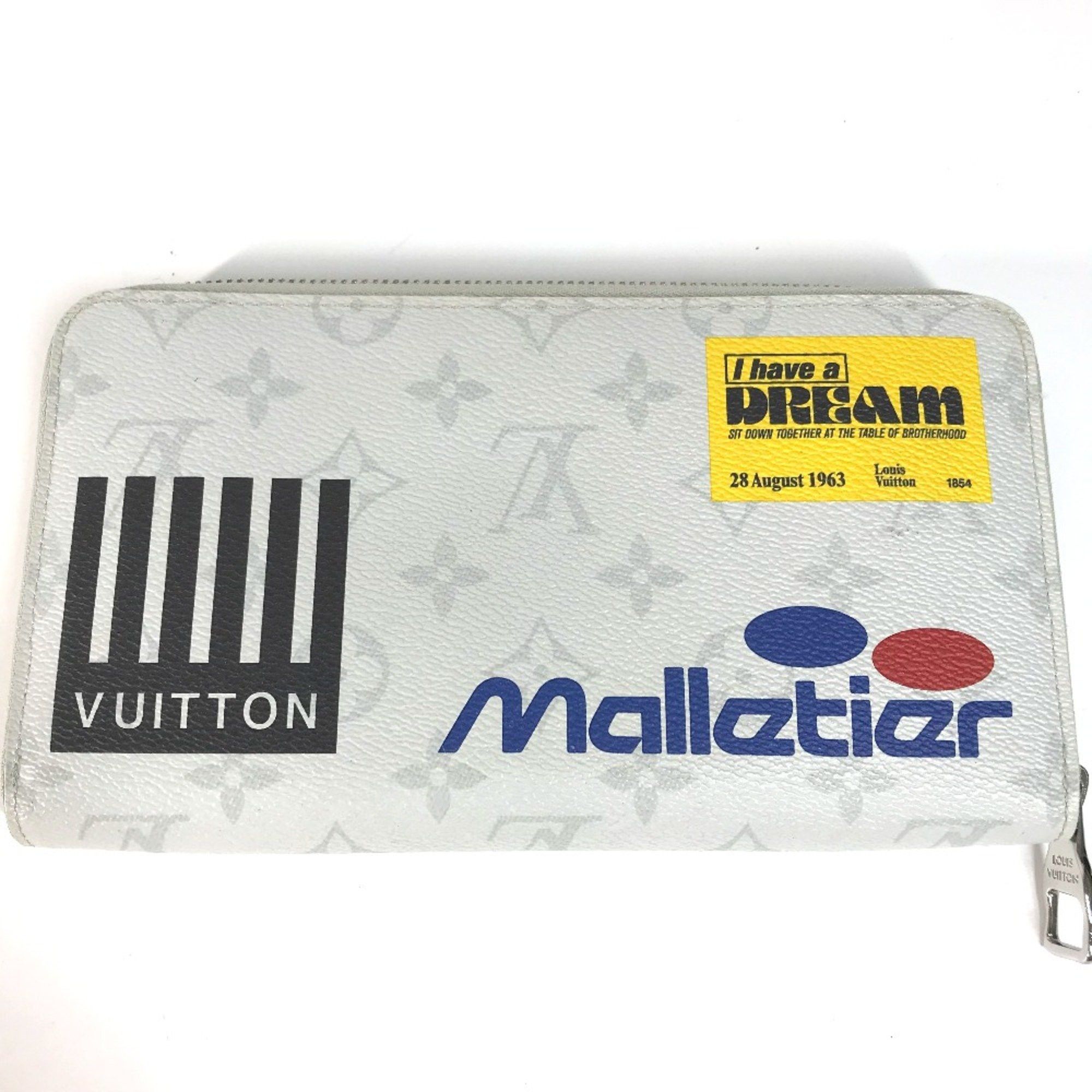 Louis Vuitton Louis Vuitton M67824 Monogram Logo Story Zip Around Long Wallet White Size ONE SIZE - 7 Thumbnail