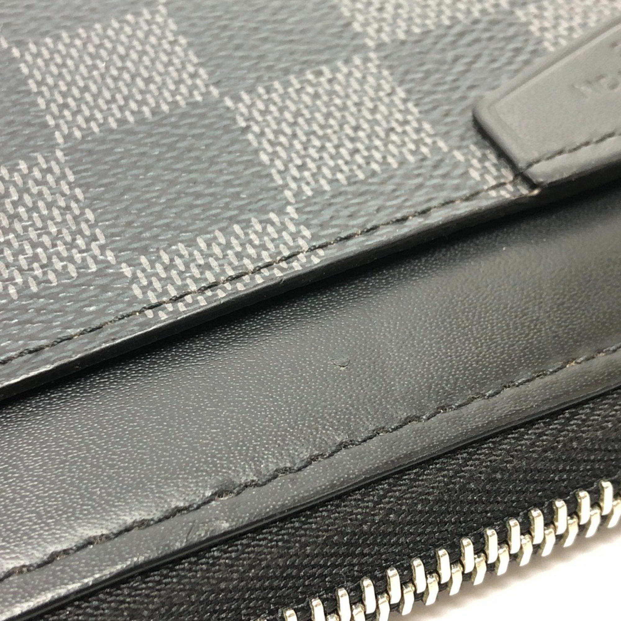 Louis Vuitton Louis Vuitton N60379 Damier Graphite L-shaped long wallet with strap Long Wallet Black SilverHardware Size ONE SIZE - 5 Thumbnail