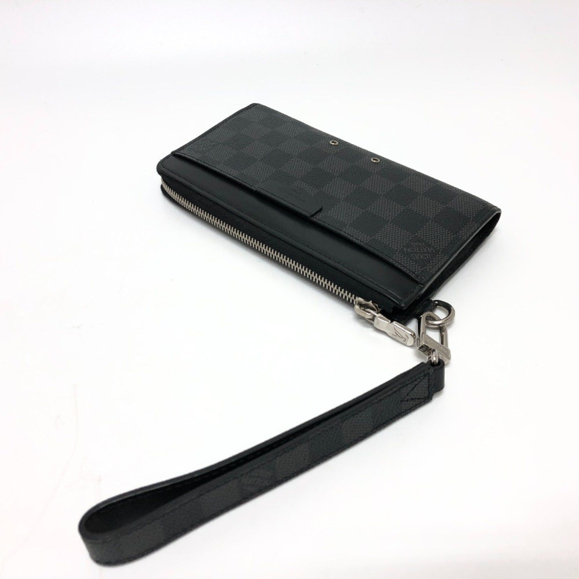 Louis Vuitton Louis Vuitton N60379 Damier Graphite L-shaped long wallet with strap Long Wallet Black SilverHardware Size ONE SIZE - 4 Thumbnail
