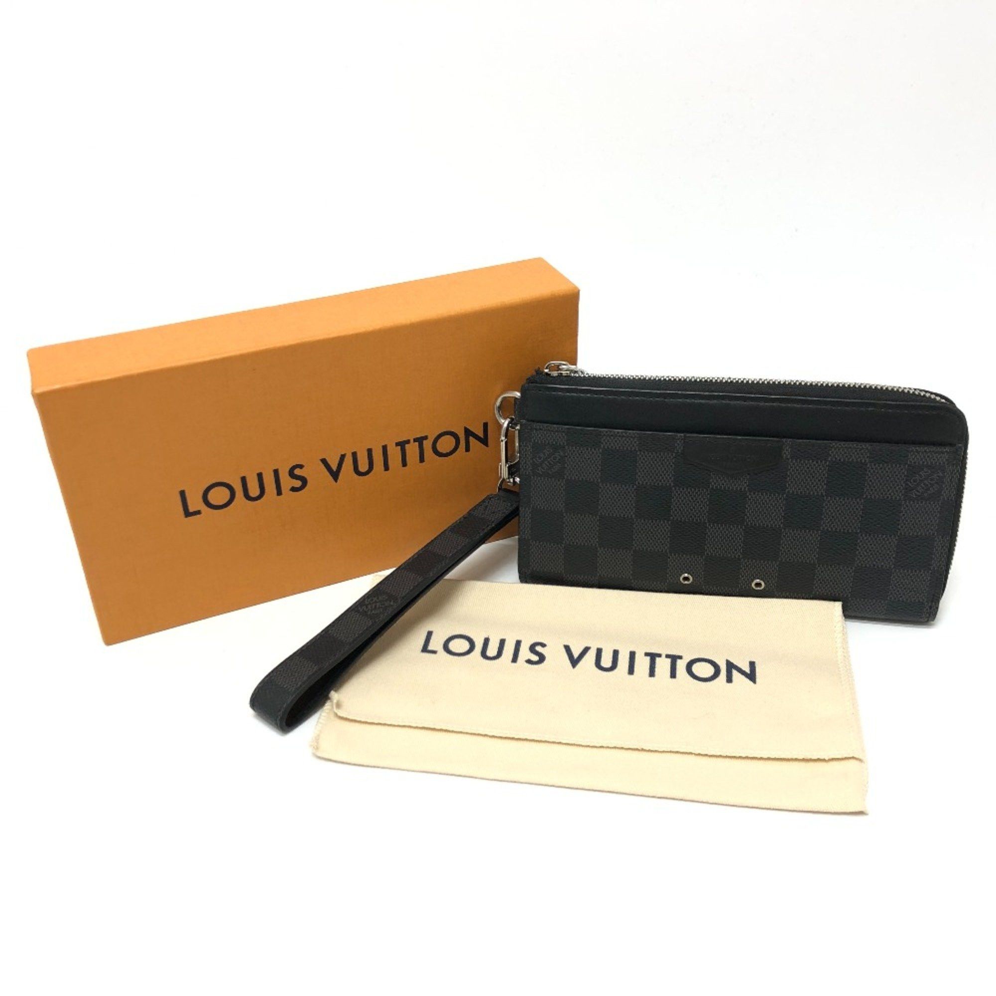 Louis Vuitton Louis Vuitton N60379 Damier Graphite L-shaped long wallet with strap Long Wallet Black SilverHardware Size ONE SIZE - 15 Thumbnail