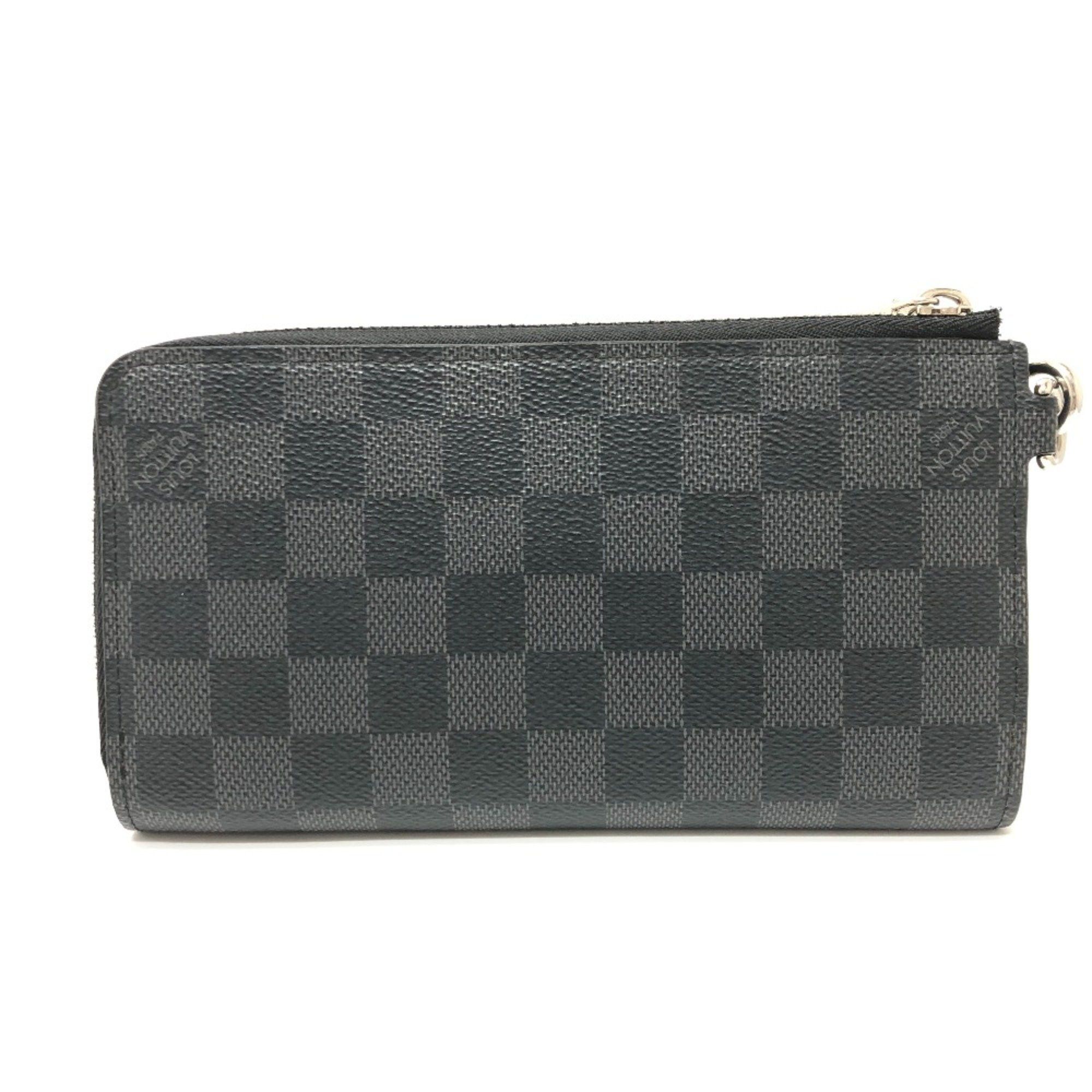 Louis Vuitton Louis Vuitton N60379 Damier Graphite L-shaped long wallet with strap Long Wallet Black SilverHardware Size ONE SIZE - 2 Thumbnail