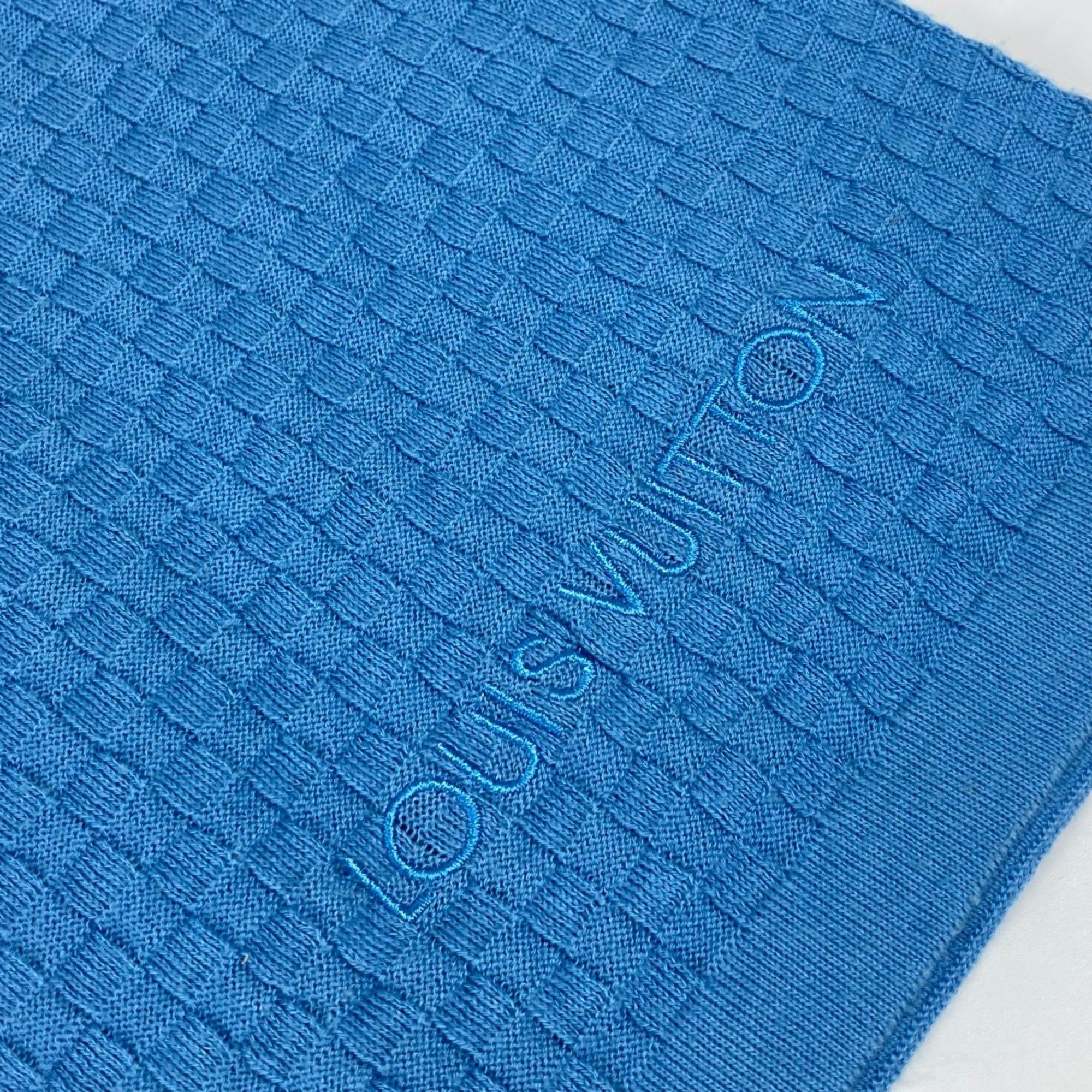 Louis Vuitton Louis Vuitton M75595 Micro Damier Scarf blue Size ONE SIZE - 3 Thumbnail