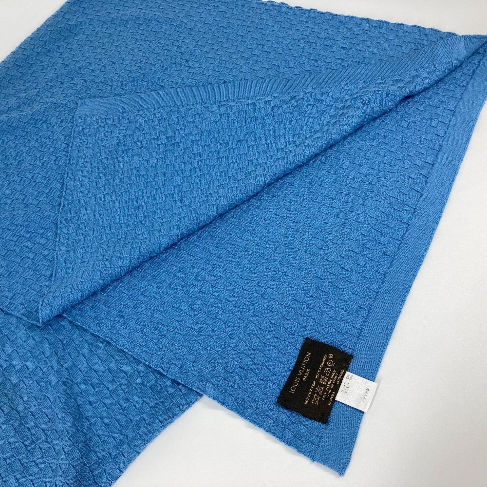 Louis Vuitton Louis Vuitton M75595 Micro Damier Scarf blue Size ONE SIZE - 4 Thumbnail