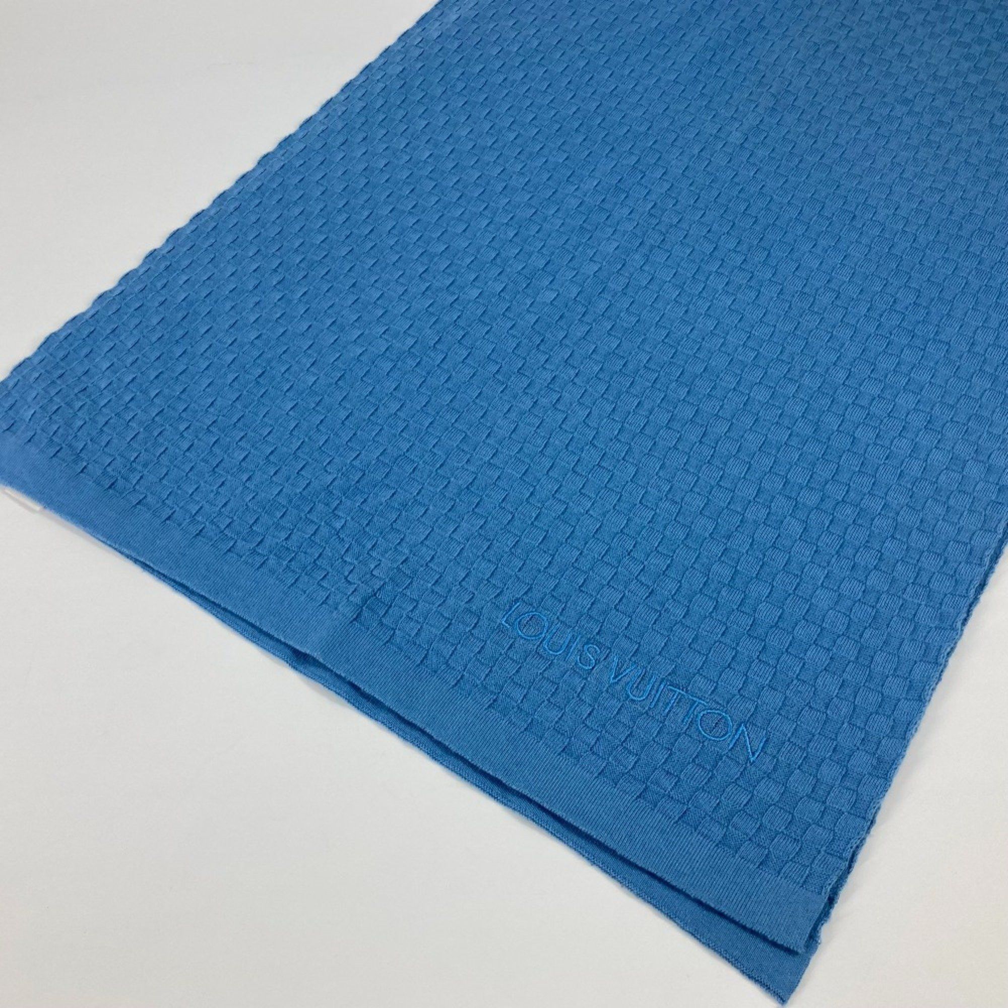 Louis Vuitton Louis Vuitton M75595 Micro Damier Scarf blue Size ONE SIZE - 11 Thumbnail