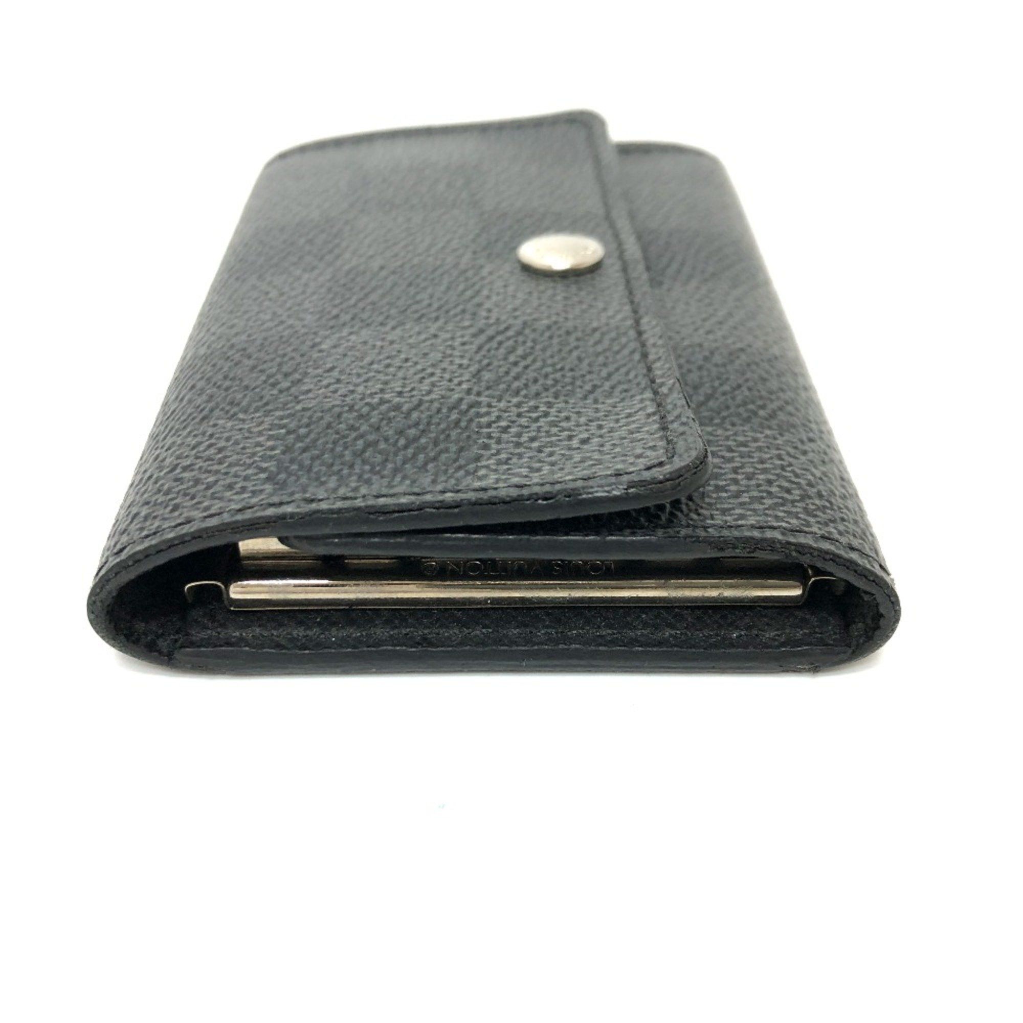 Louis Vuitton Louis Vuitton N62662 Damier Graphite 6 key case Key Case Black SilverHardware Size ONE SIZE - 4 Thumbnail