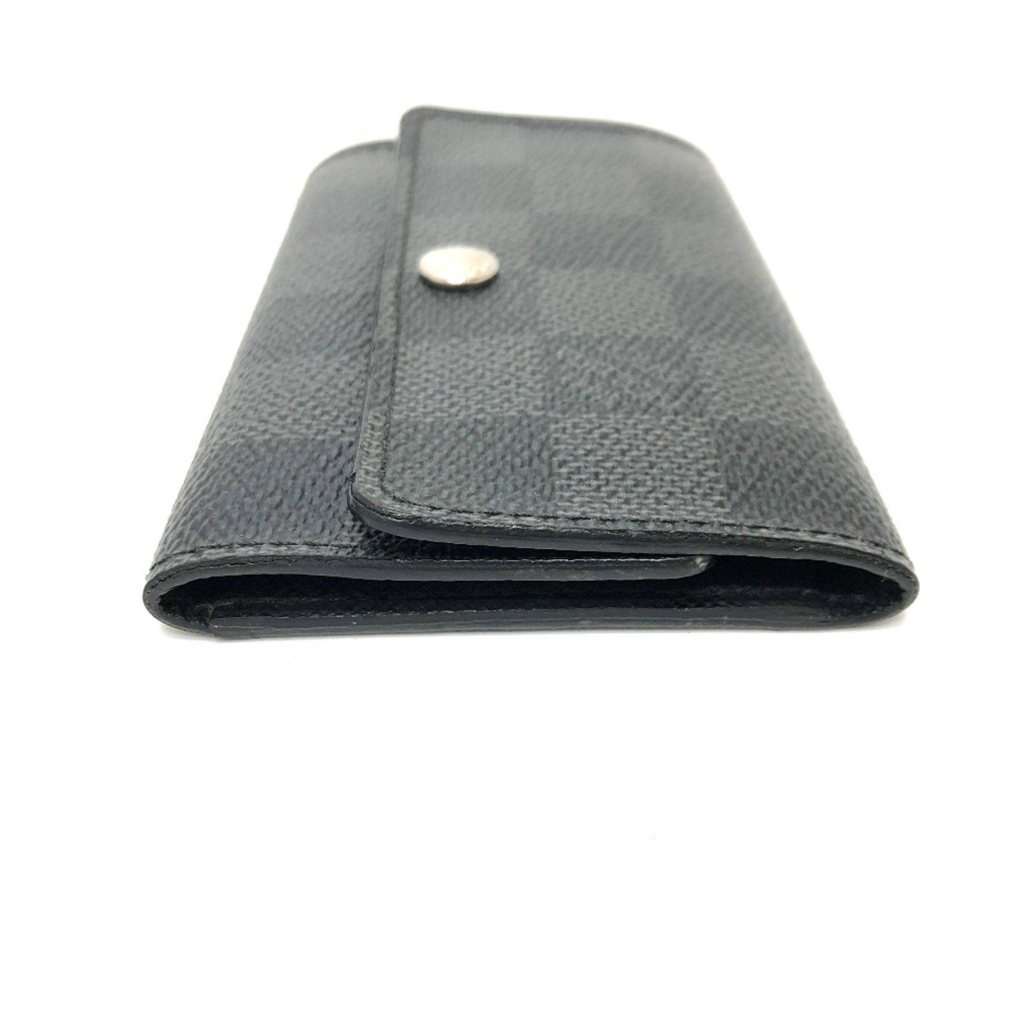 Louis Vuitton Louis Vuitton N62662 Damier Graphite 6 key case Key Case Black SilverHardware Size ONE SIZE - 3 Thumbnail