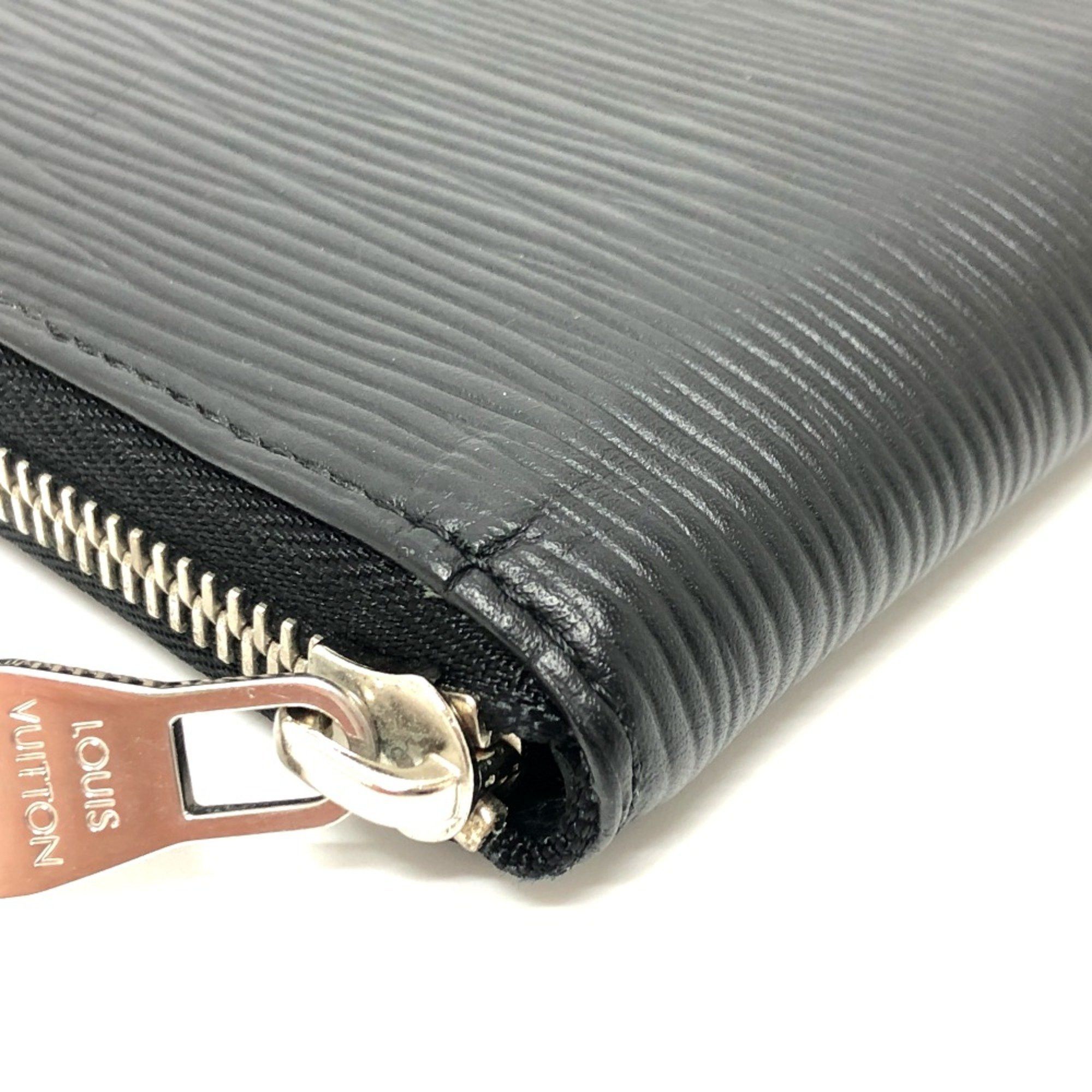 Louis Vuitton Louis Vuitton M60965 Epi Zip Around Long Wallet Black SilverHardware Size ONE SIZE - 7 Thumbnail